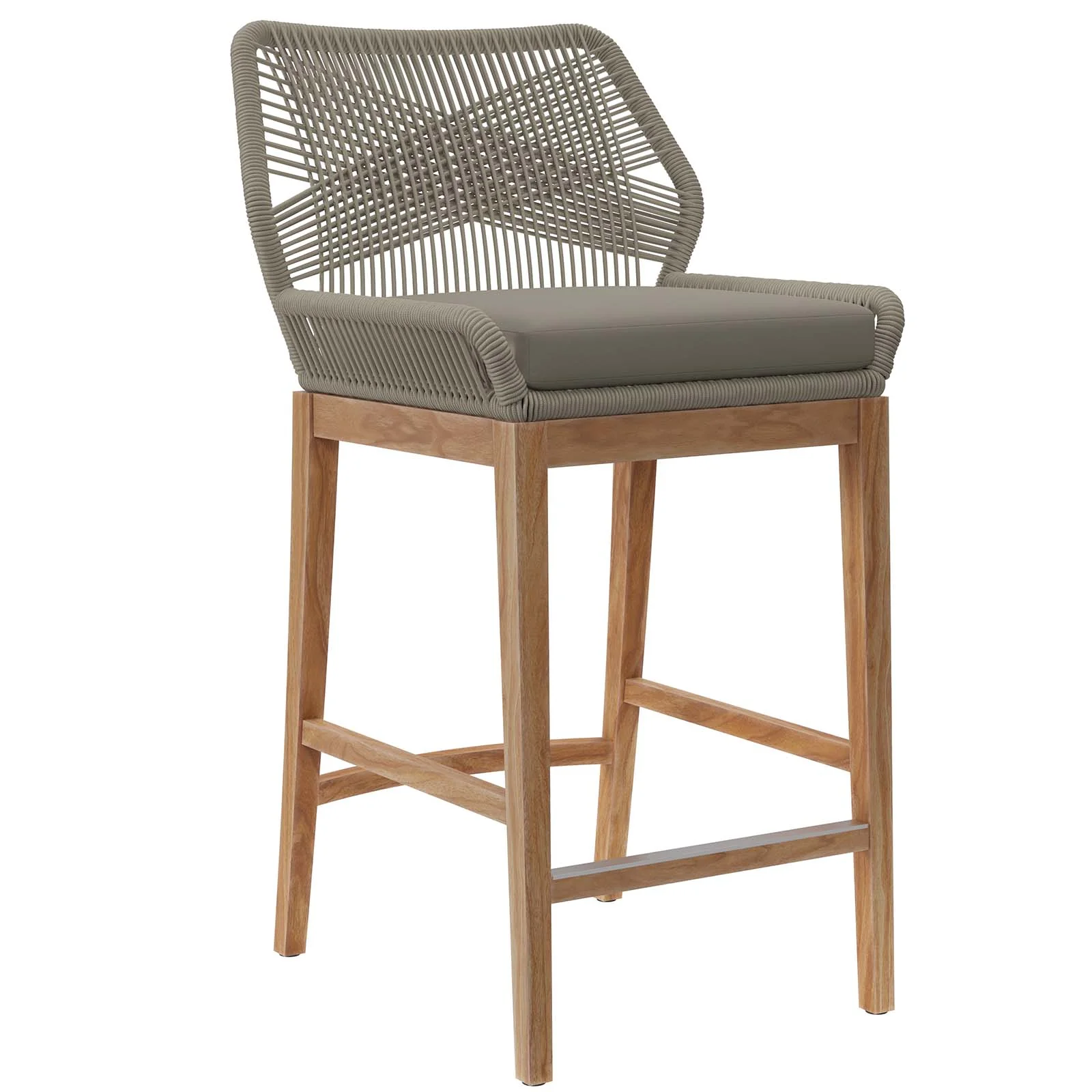 Wellspring Outdoor Patio Teak Wood Bar Stool By Modway - EEI-5746 - Image 15