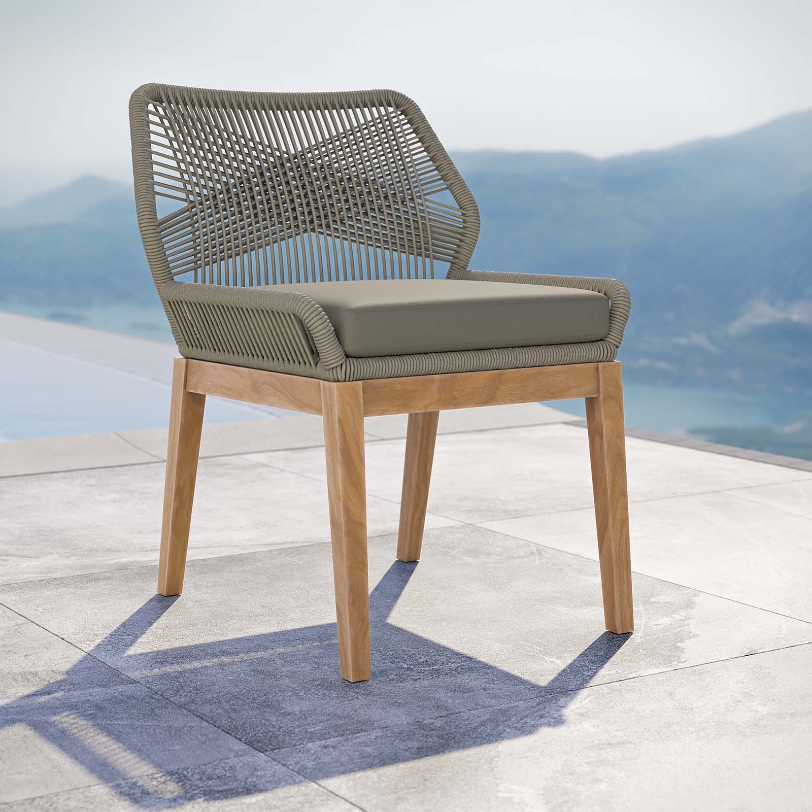 Wellspring Outdoor Patio Teak Wood Dining Chair By Modway - EEI-5747 - Image 21