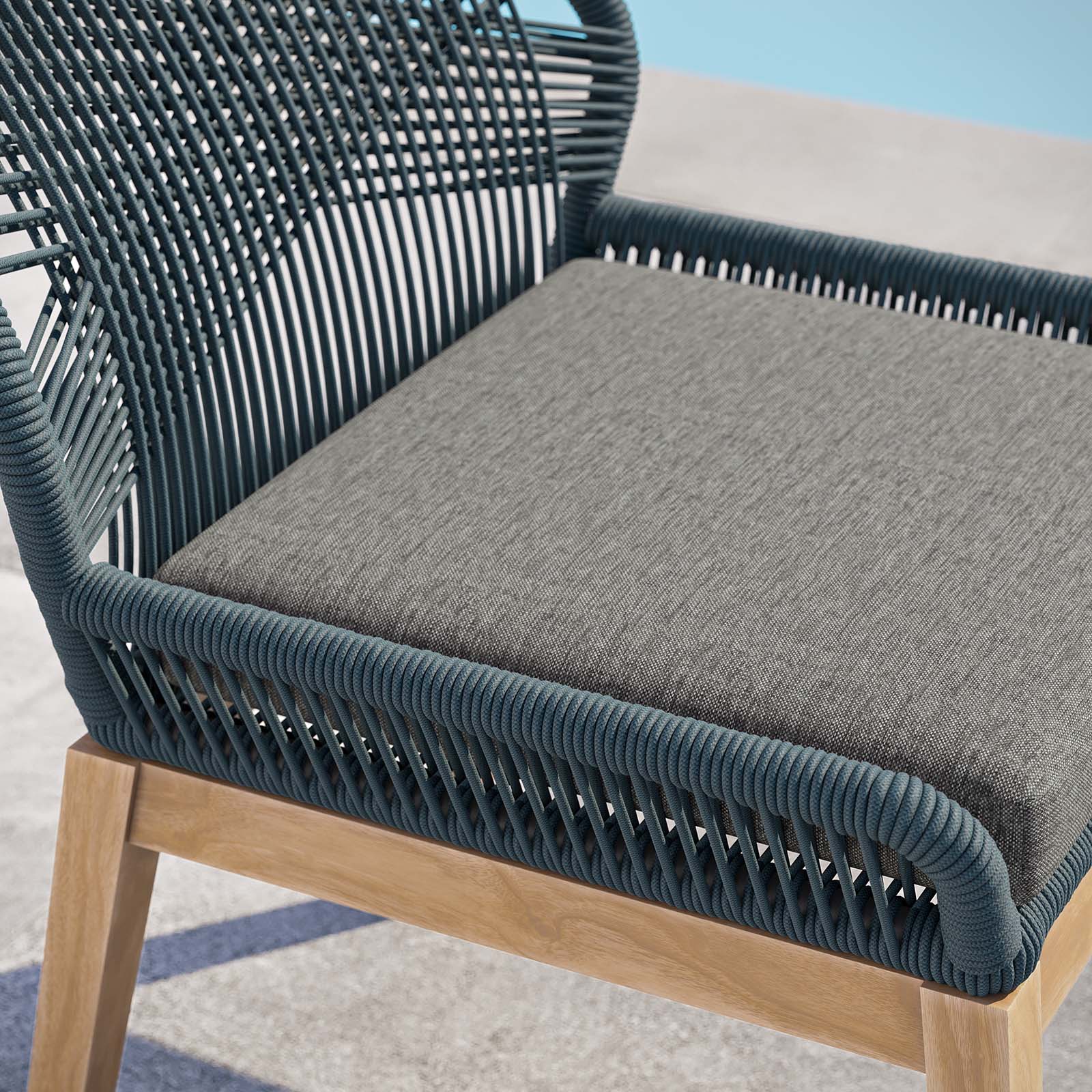 Wellspring Outdoor Patio Teak Wood Dining Chair By Modway - EEI-5747 - Image 7