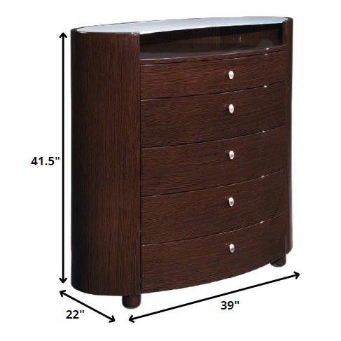 Wenge Chest By Homeroots - Image 2
