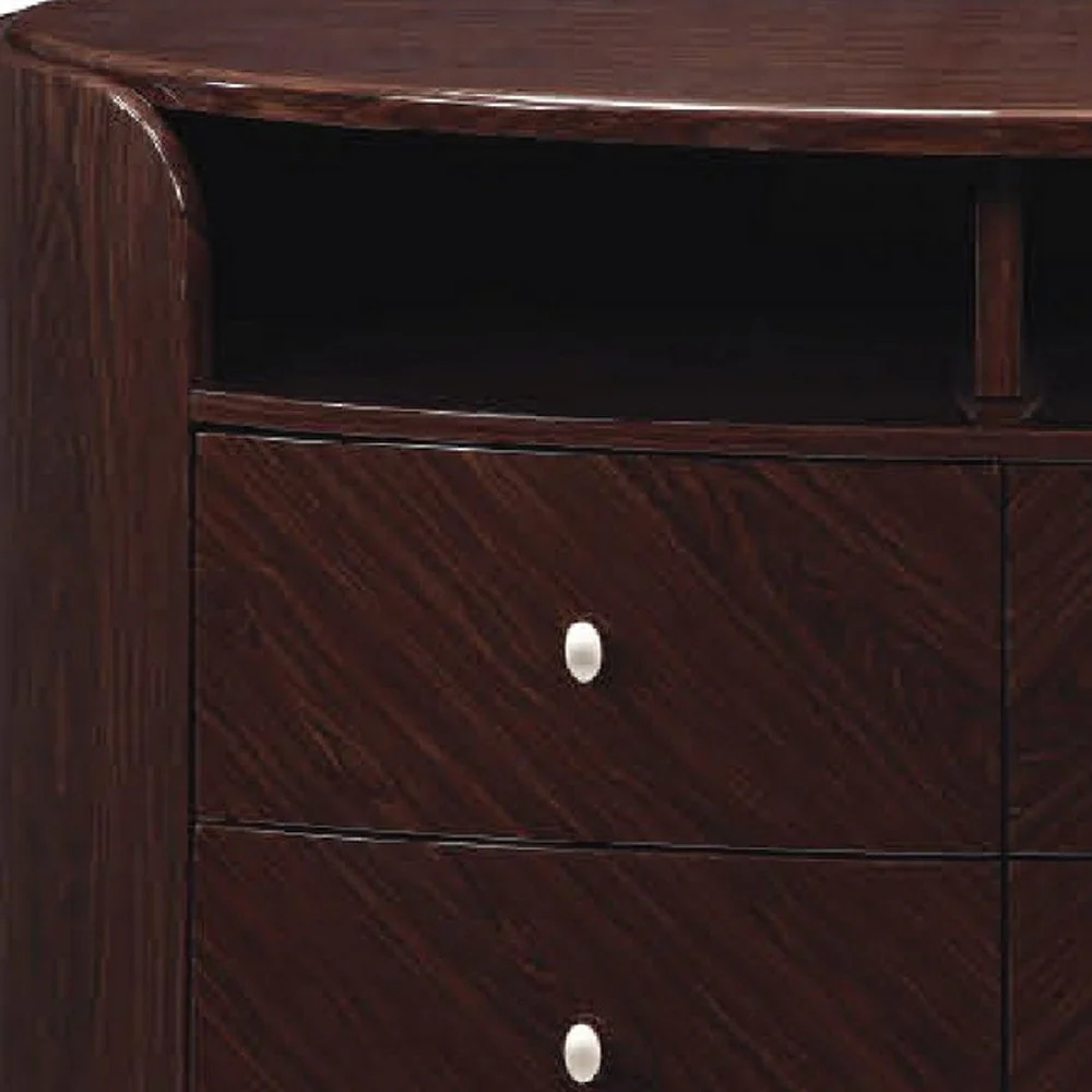 Wenge TV Entertainment Unit By Homeroots - Image 5