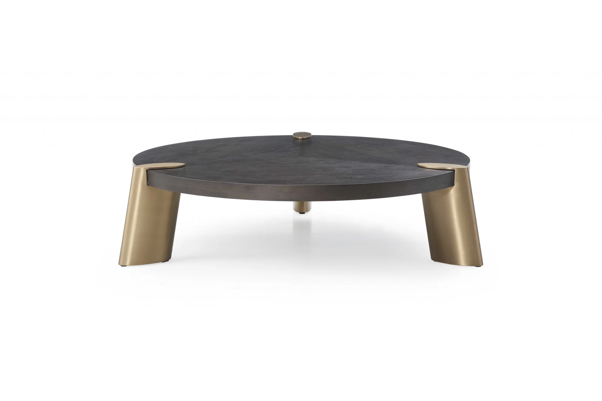 Wenge Veneer Stainless Steel Coffee Table By Homeroots - Image 2