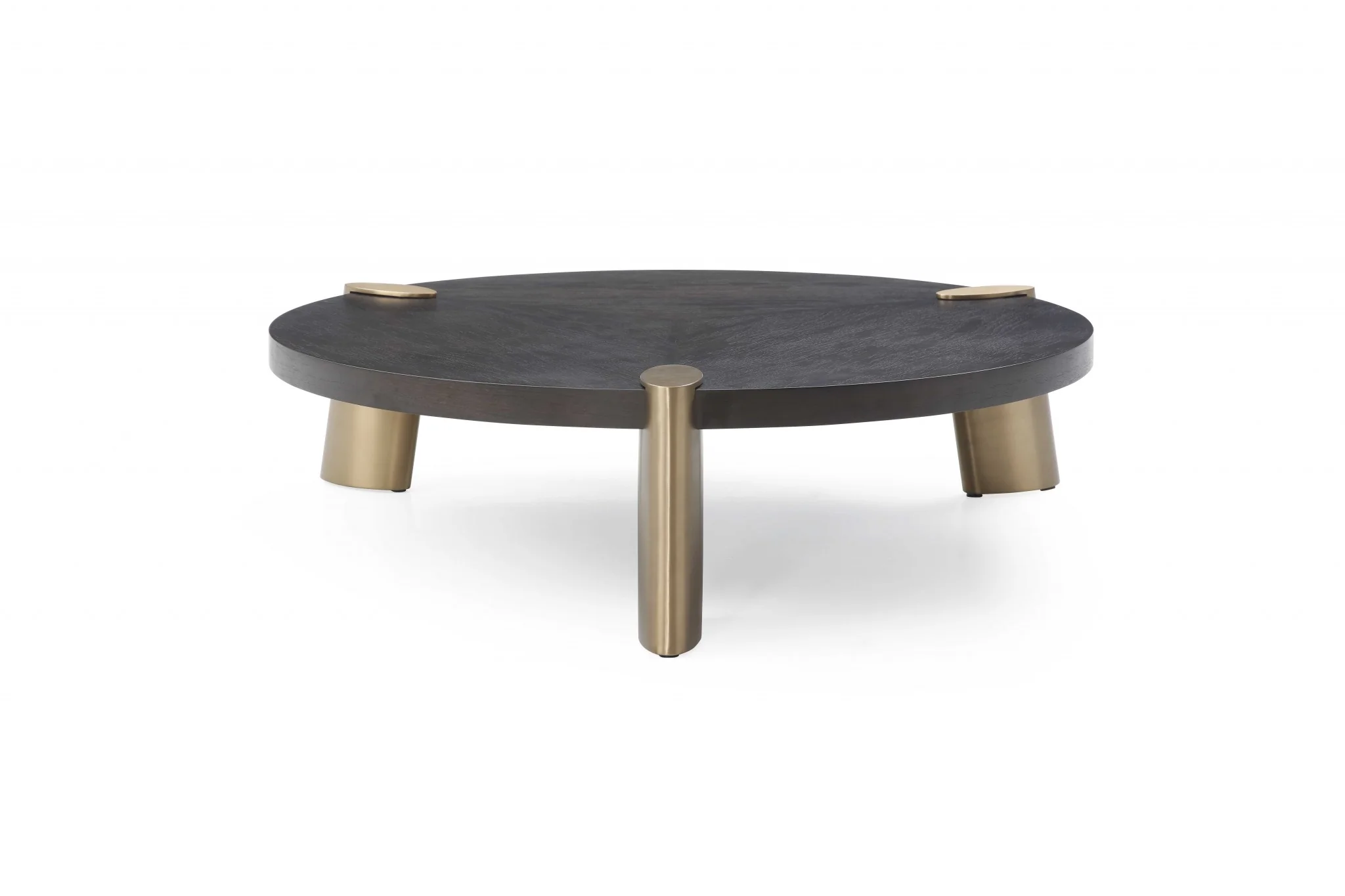 Wenge Veneer Stainless Steel Coffee Table By Homeroots - Image 3