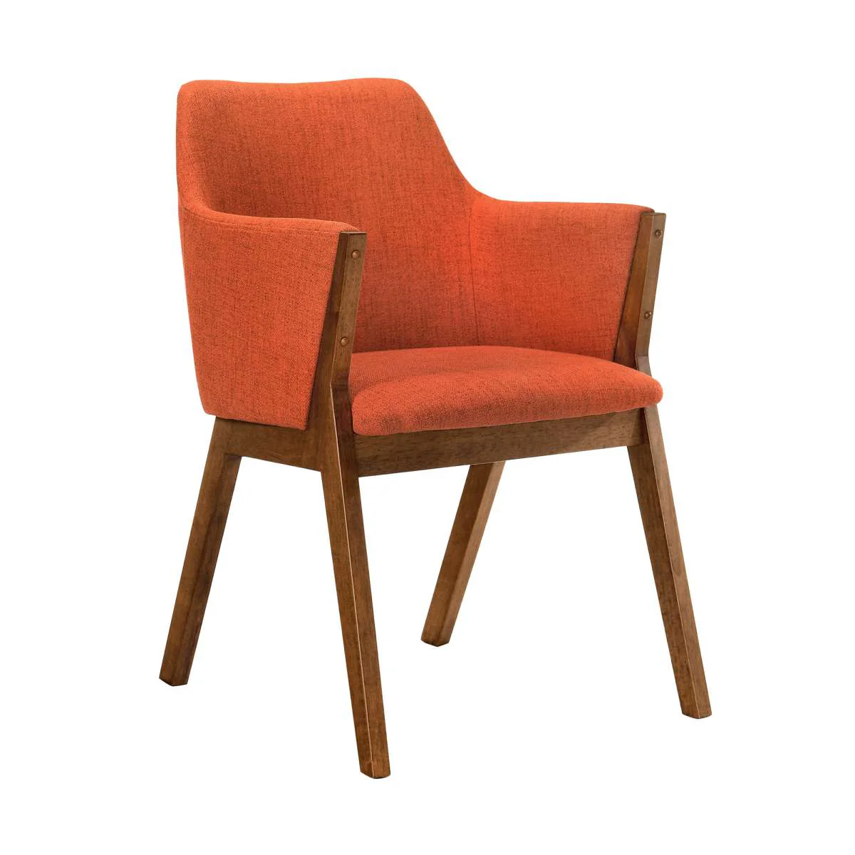 Westmont and Renzo Orange and Walnut 5 Piece Dining Set By Armen Living - Image 3