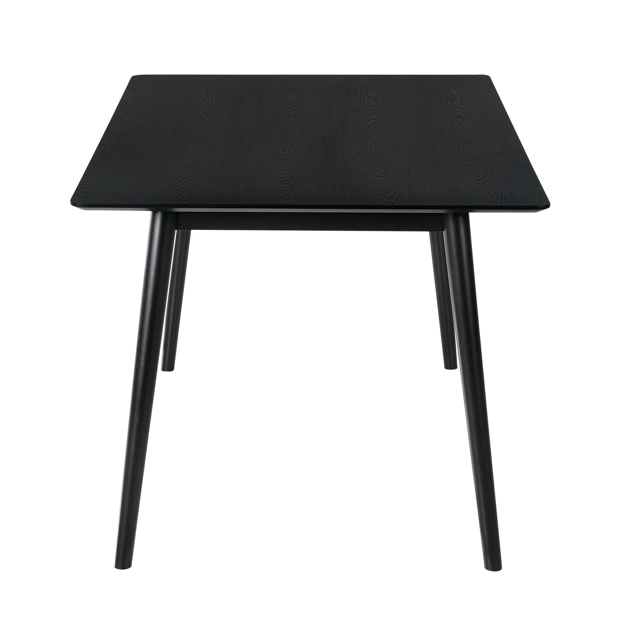Westmont Santana 5 Piece Black Wood Dining Table Set with Charcoal Fabric By Armen Living - Image 8