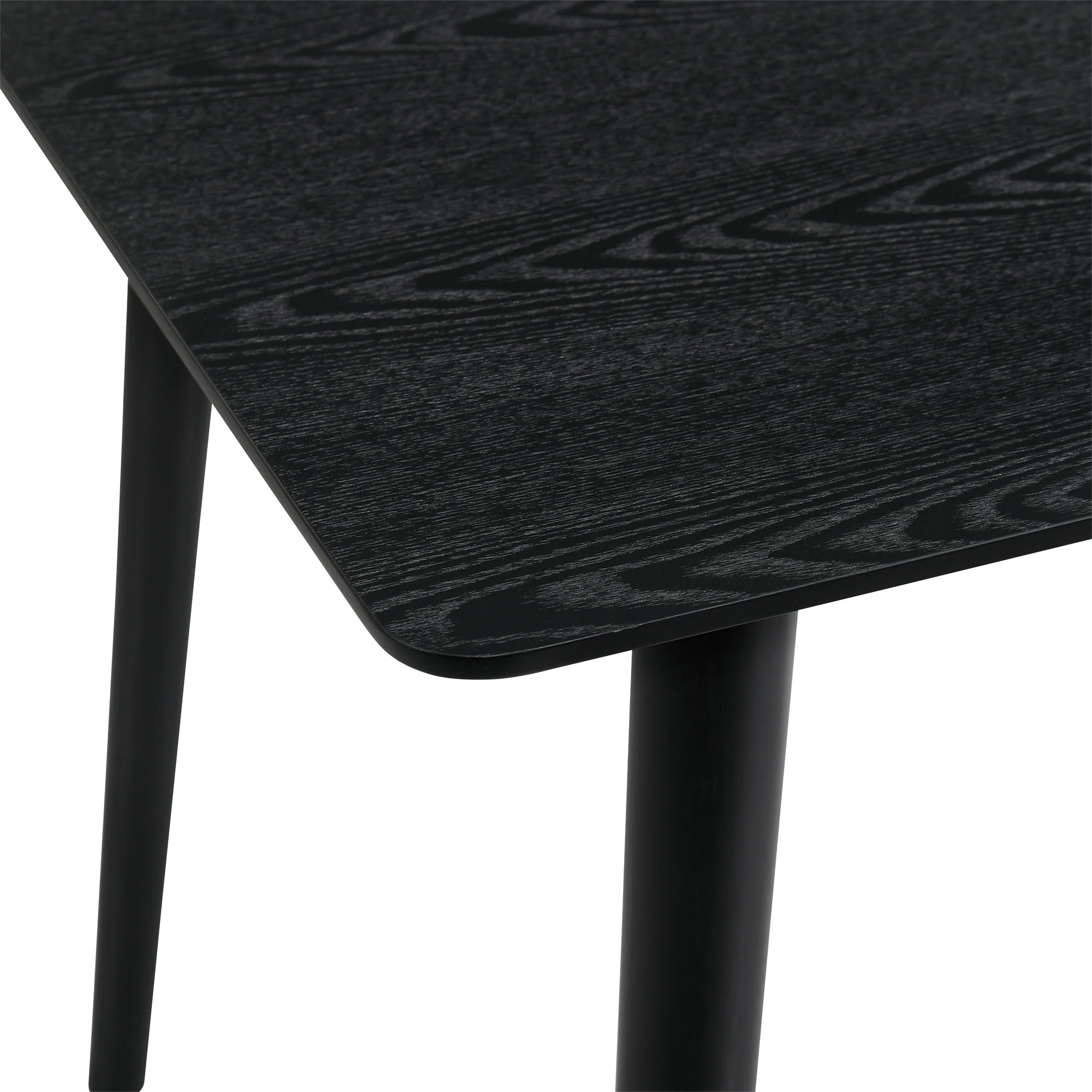 Westmont Santana 5 Piece Black Wood Dining Table Set with Charcoal Fabric By Armen Living - Image 9