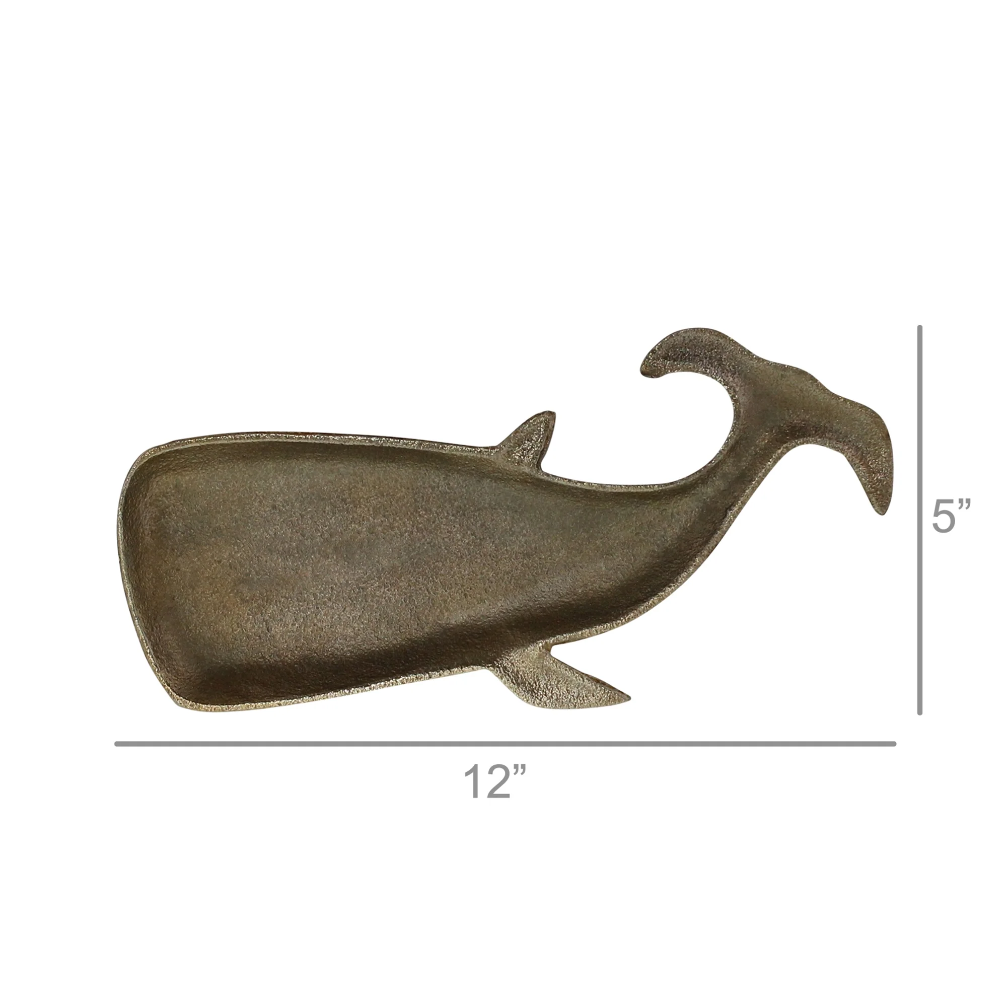 Whale Plate, Brass Set Of 2 By HomArt - Image 3