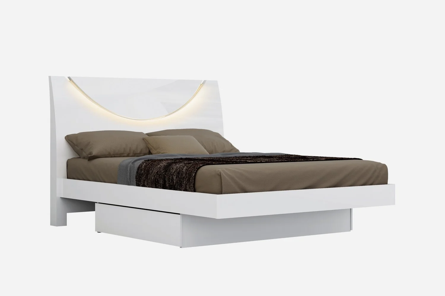 White 4Pc California King Bedroom Set By Homeroots - Image 2