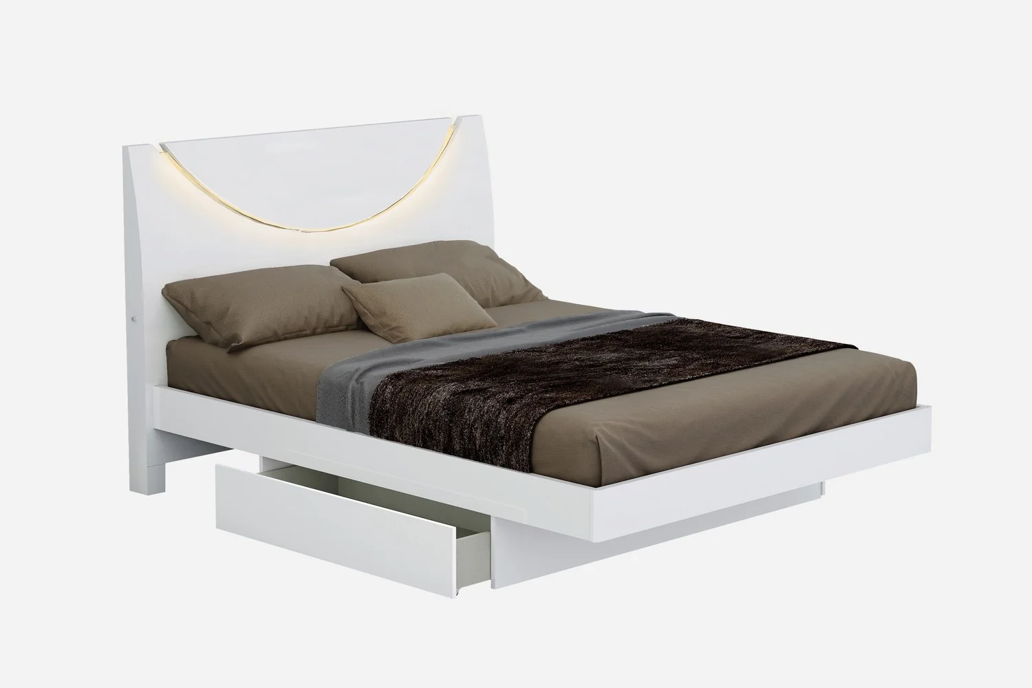 White 4Pc Eastern King Bedroom Set By Homeroots - Image 3