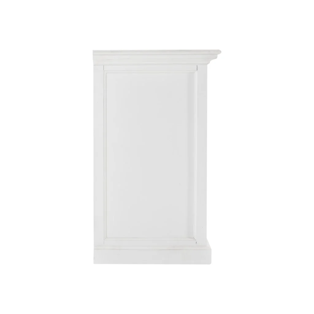 White Accent Cabinet With Glass Doors By Homeroots - Image 6