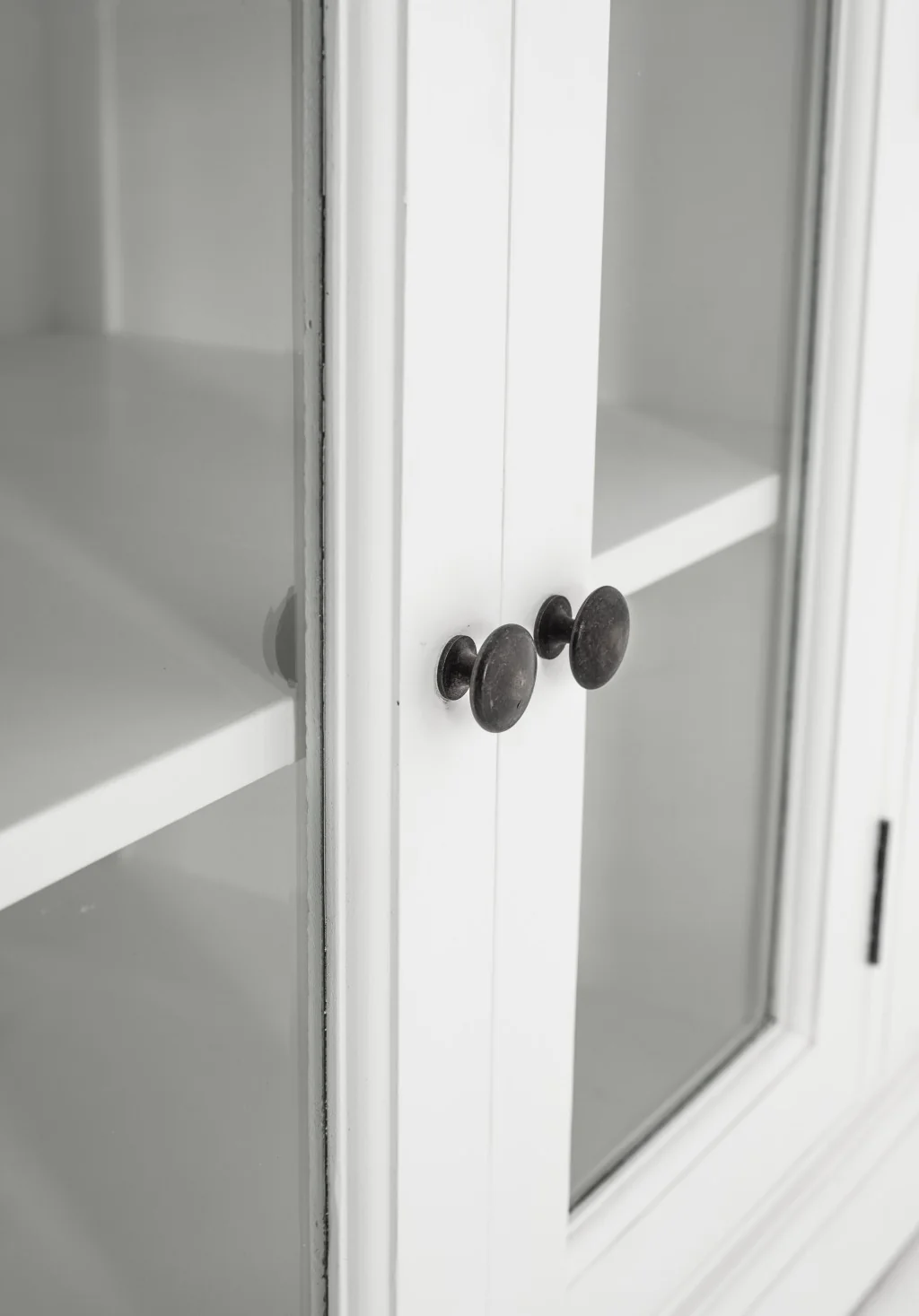 White Accent Cabinet With Glass Doors By Homeroots - Image 8