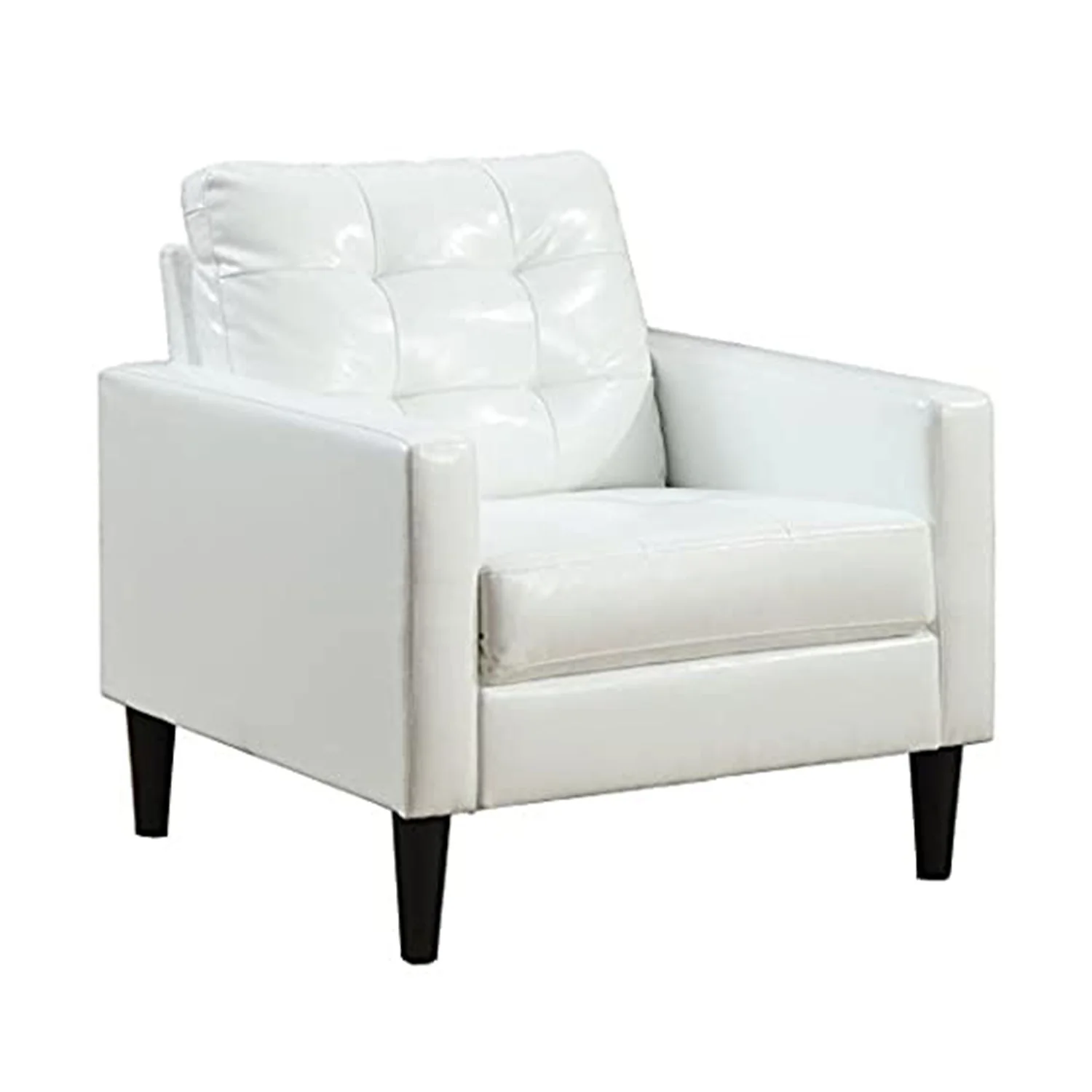 White Accent Chair By Homeroots - Image 2