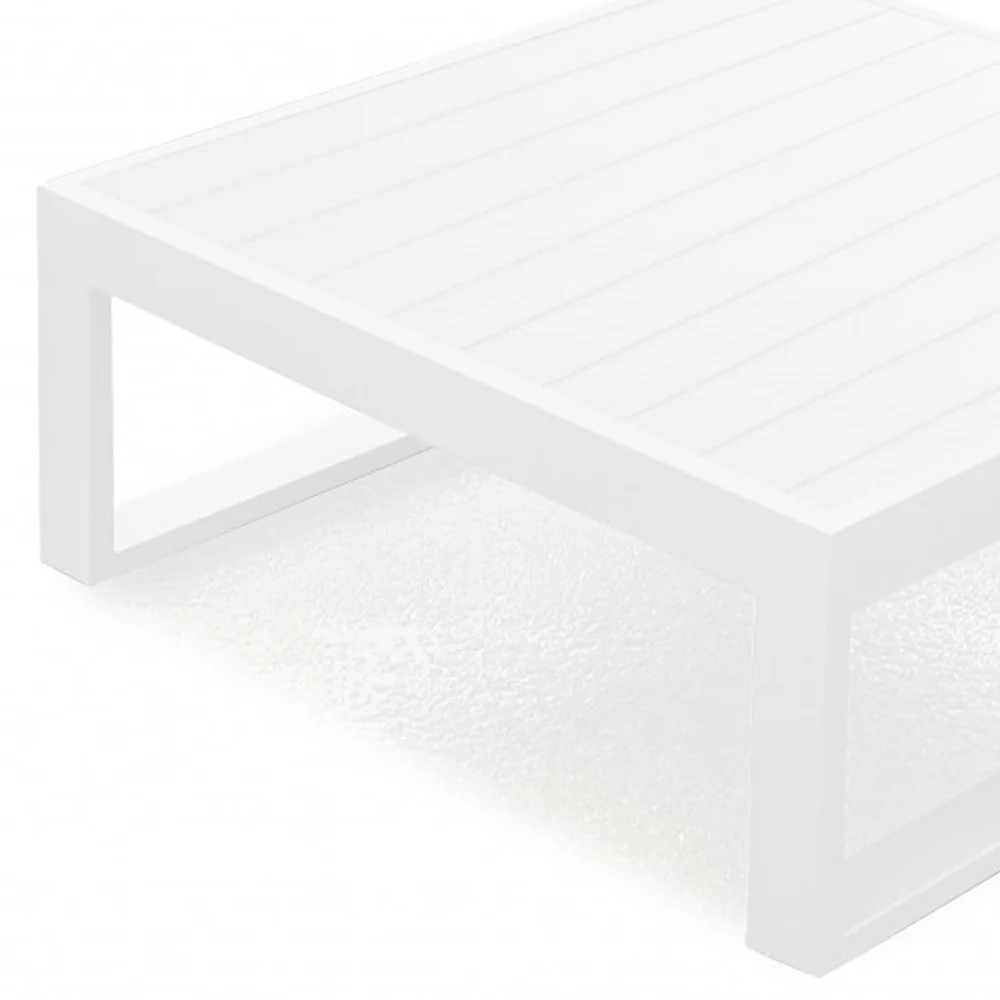 White Aluminum Coffee Table By Homeroots - 372061 - Image 4