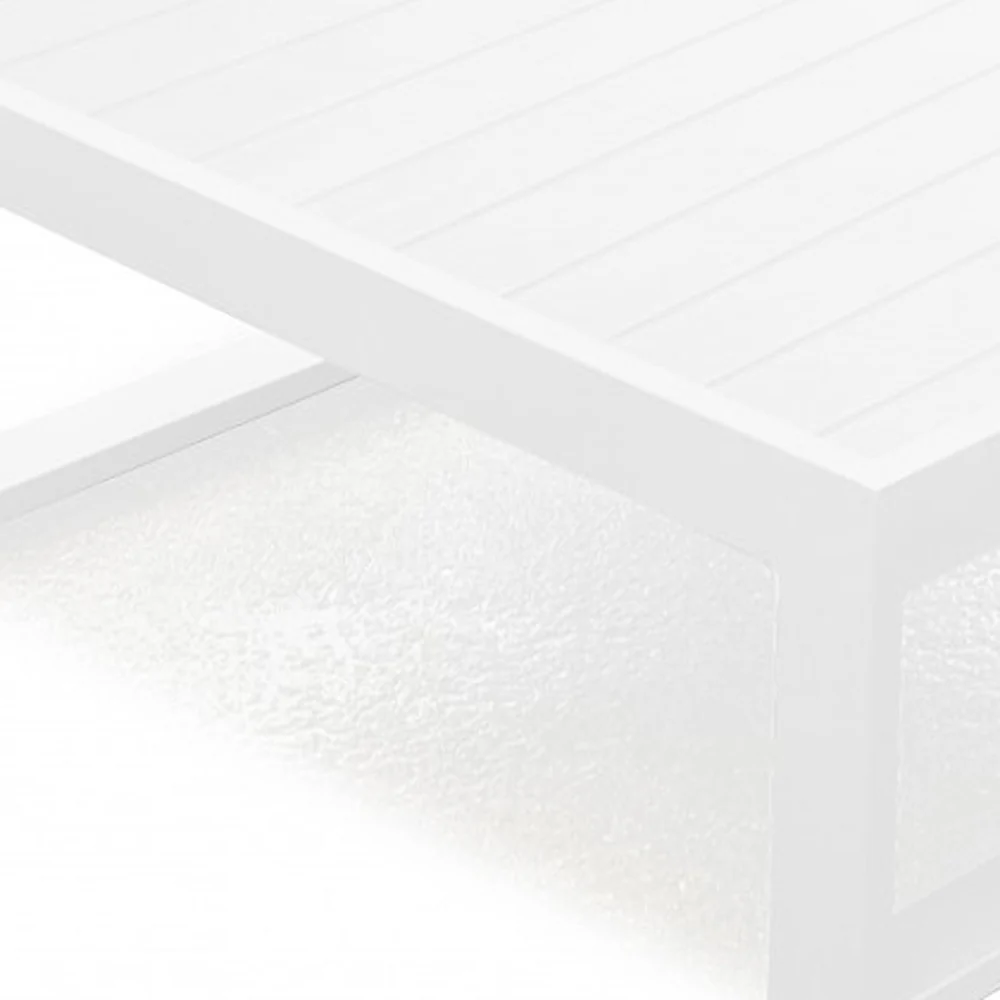 White Aluminum Coffee Table By Homeroots - 372061 - Image 5