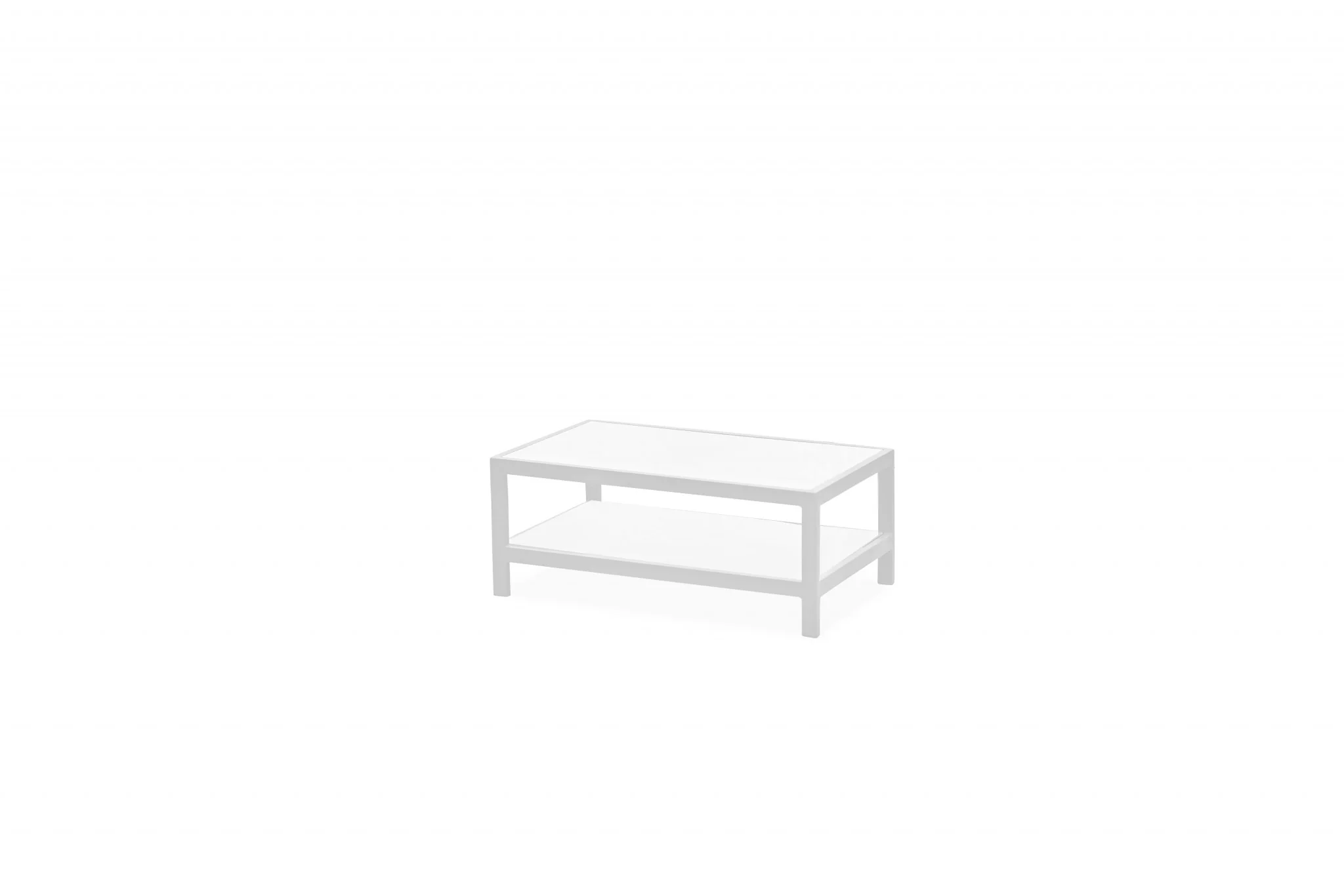 White Aluminum Coffee Table By Homeroots - 372176 - Image 3