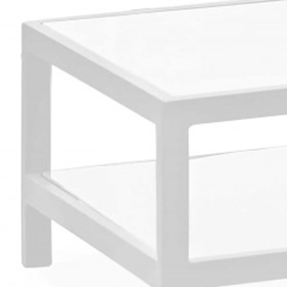 White Aluminum Coffee Table By Homeroots - 372176 - Image 5