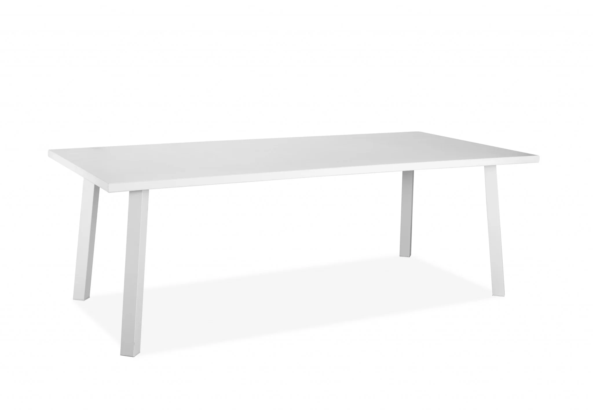 White Aluminum Dining Table By Homeroots - Image 2