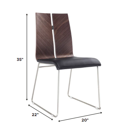 White And Black Faux Leather Metal Dining Chair By Homeroots - Image 13