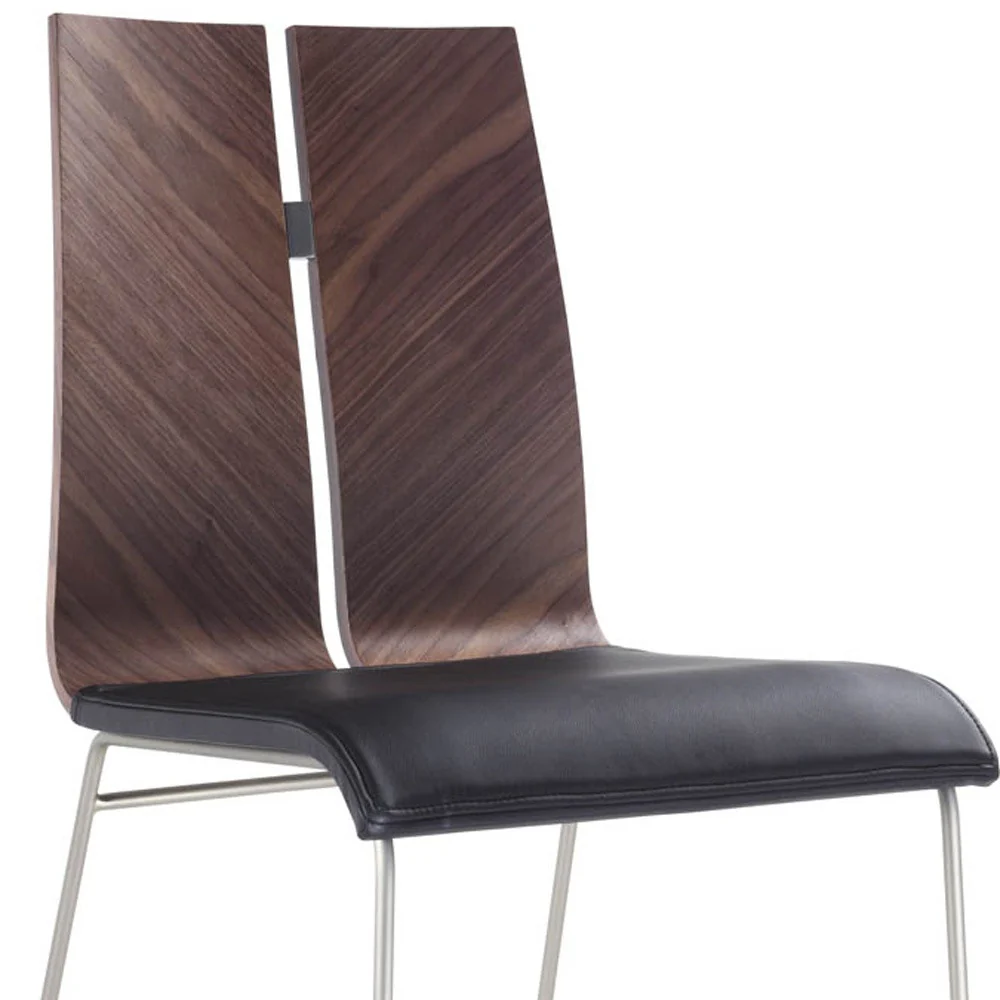 White And Black Faux Leather Metal Dining Chair By Homeroots - Image 15