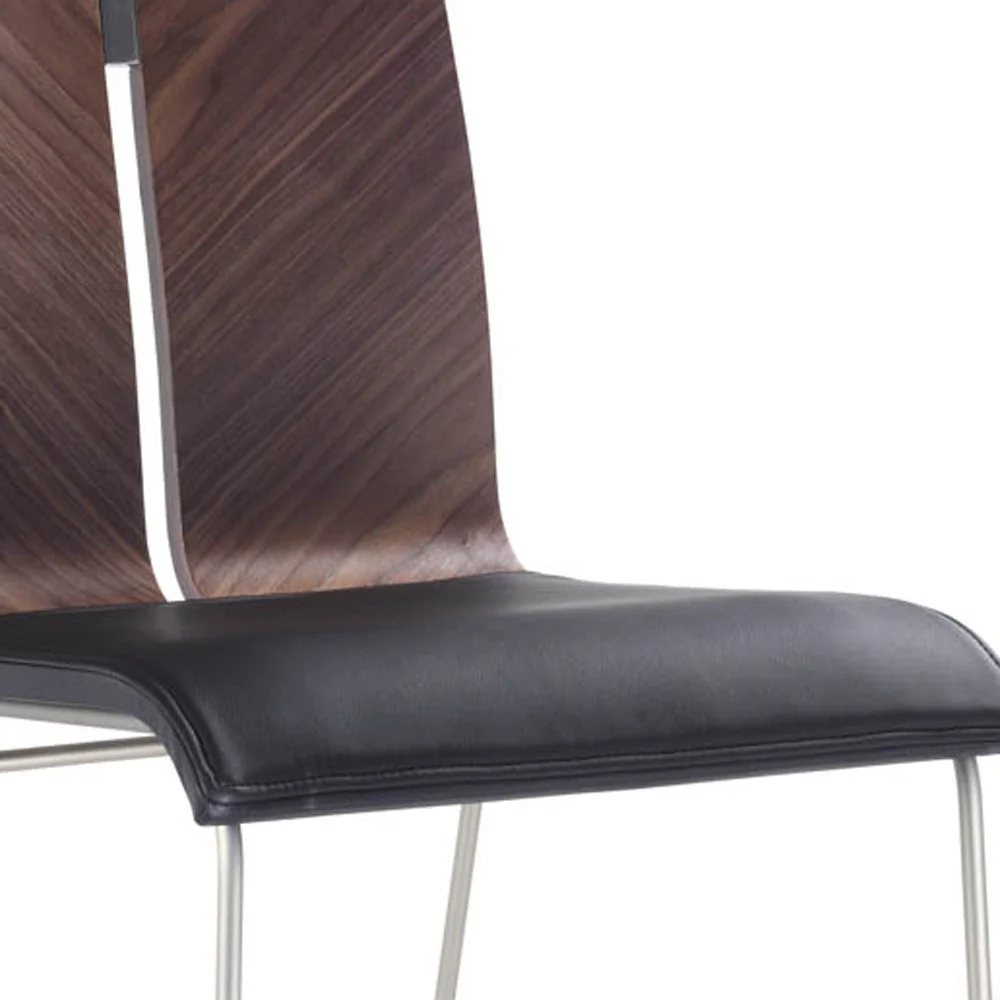 White And Black Faux Leather Metal Dining Chair By Homeroots - Image 16