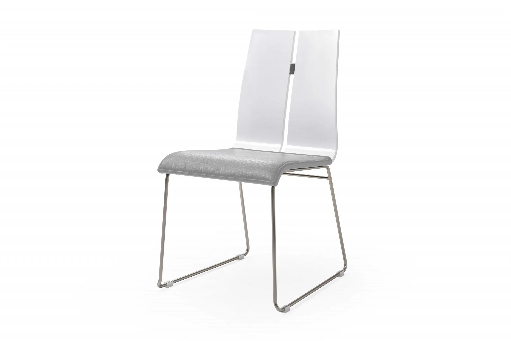 White And Black Faux Leather Metal Dining Chair By Homeroots - Image 7