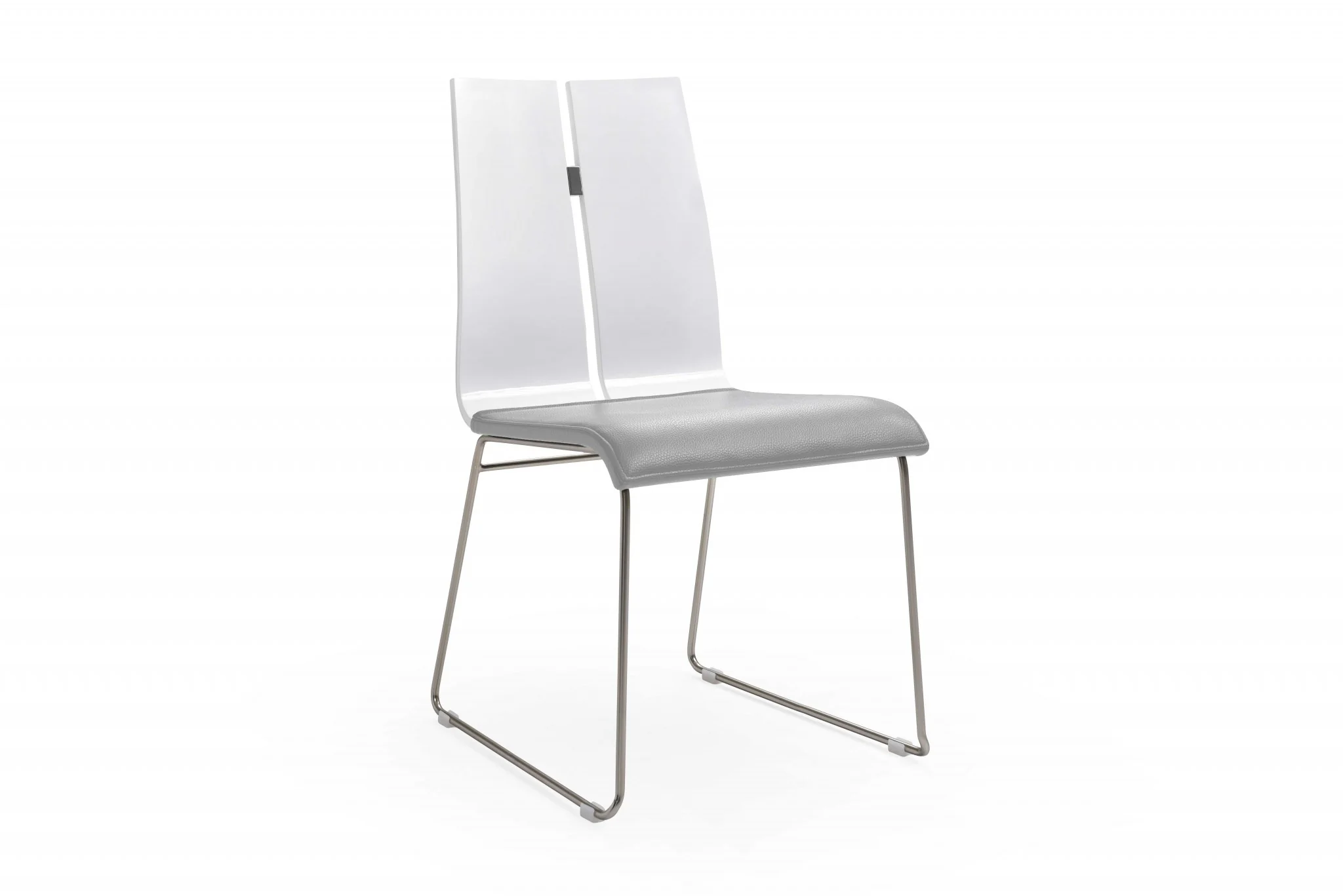 White And Black Faux Leather Metal Dining Chair By Homeroots - Image 9