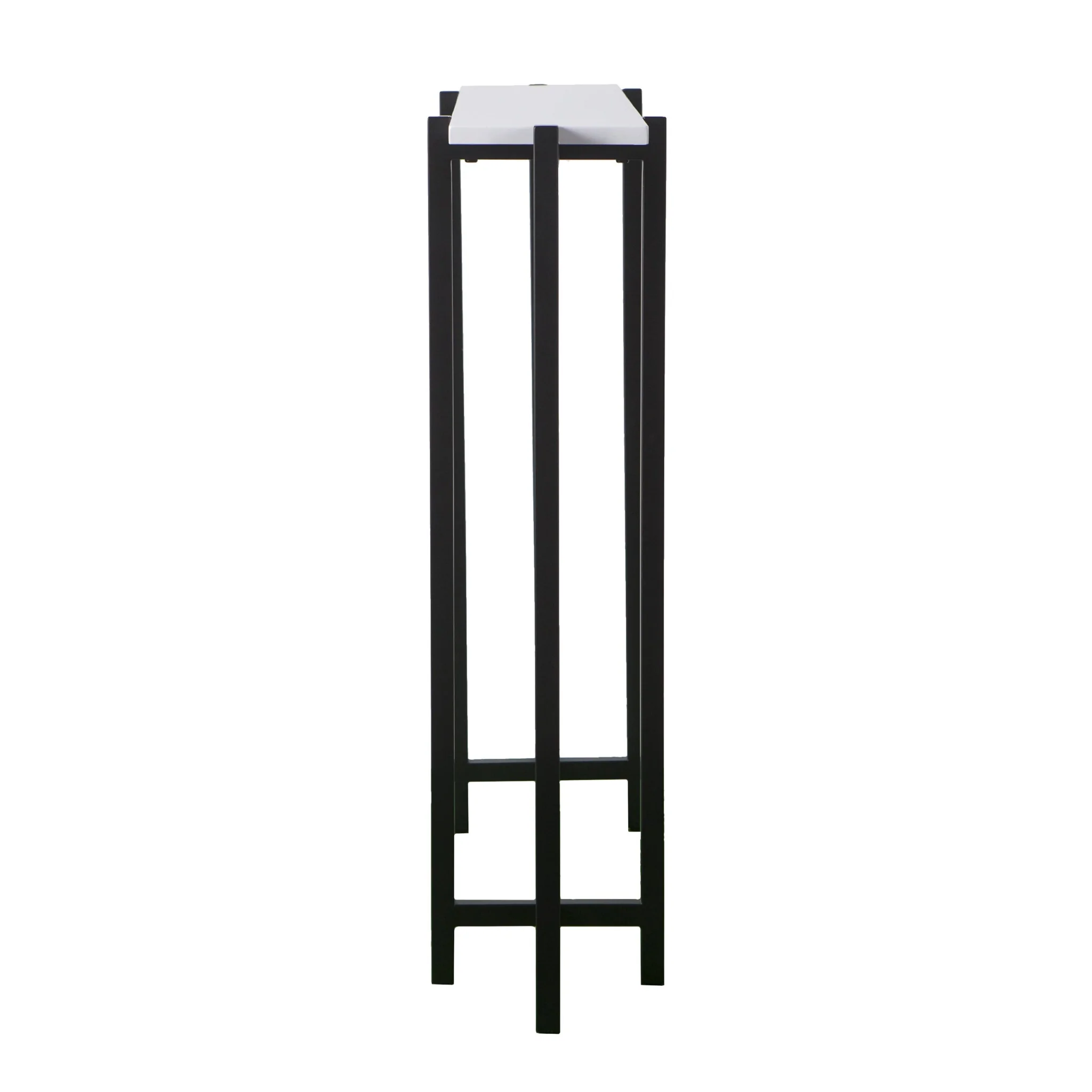 White and Black Frame Console Table By Homeroots - Image 2