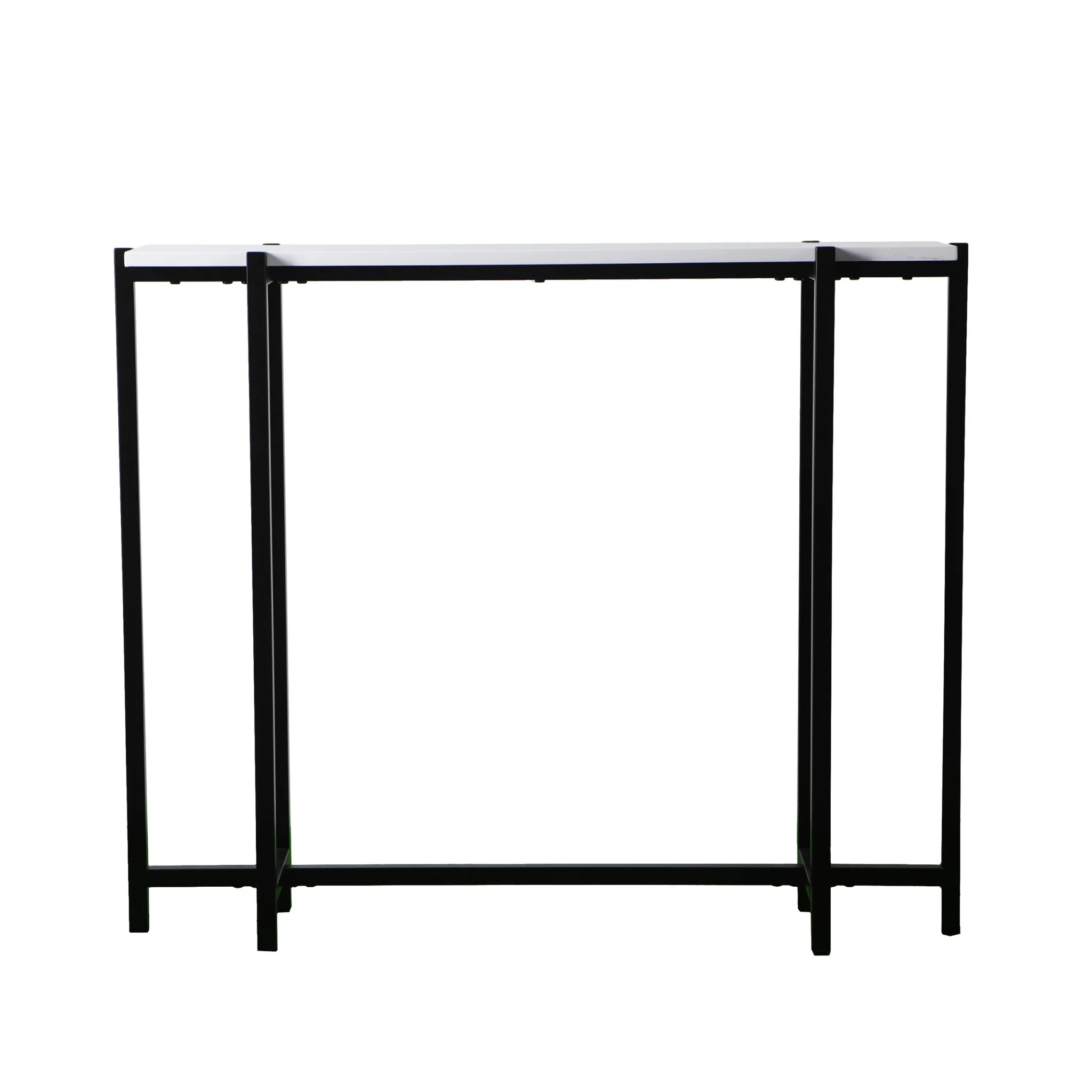 White and Black Frame Console Table By Homeroots - Image 5