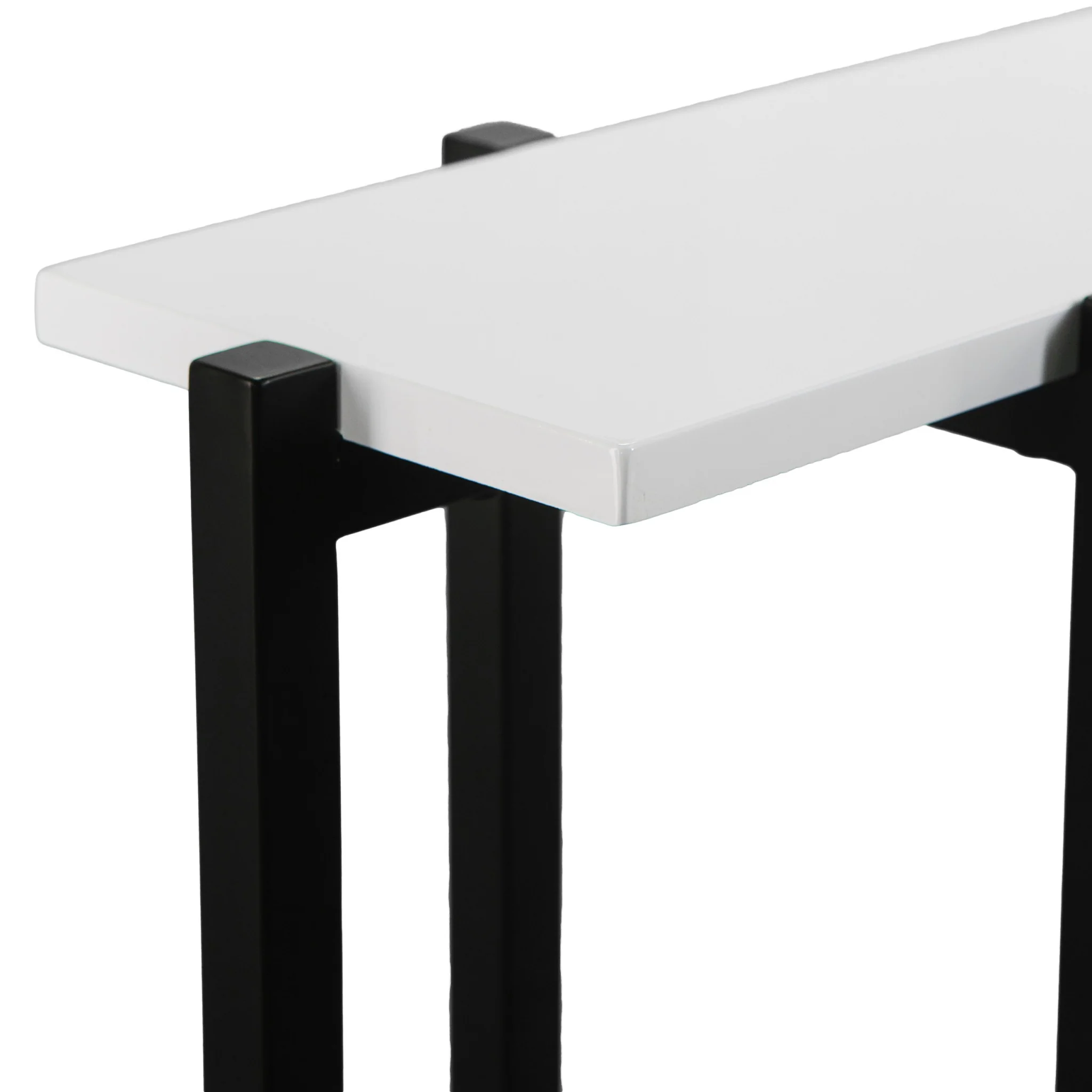 White and Black Frame Console Table By Homeroots - Image 6