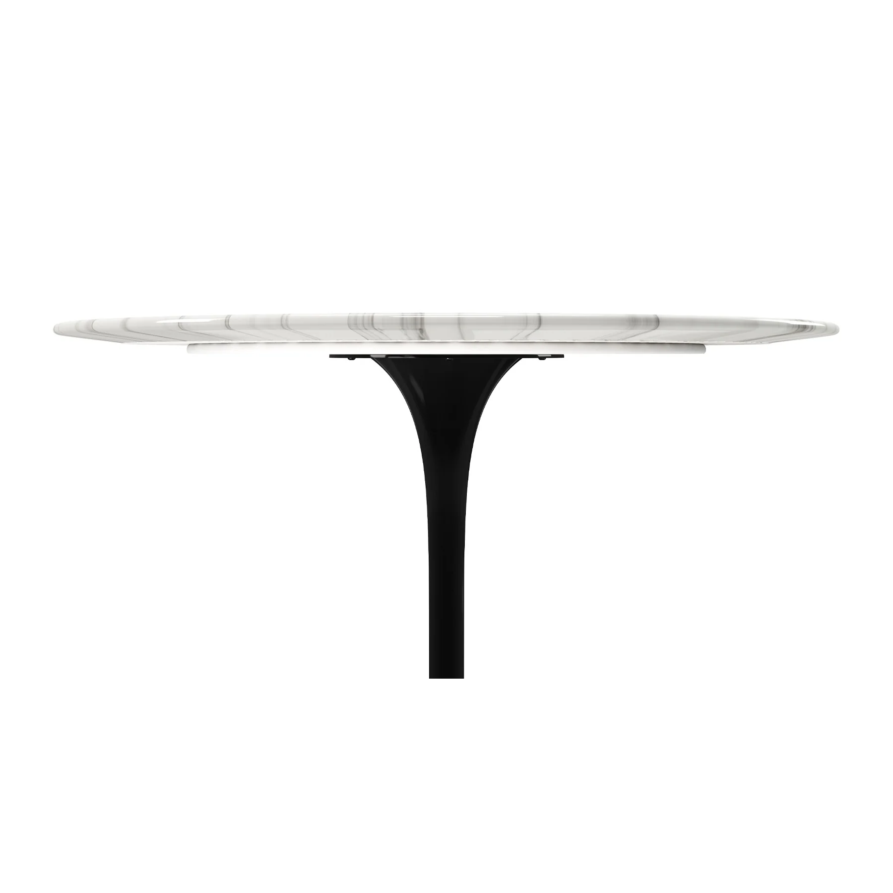 White And Black Marble And Metal Dining Table By Homeroots - Image 4