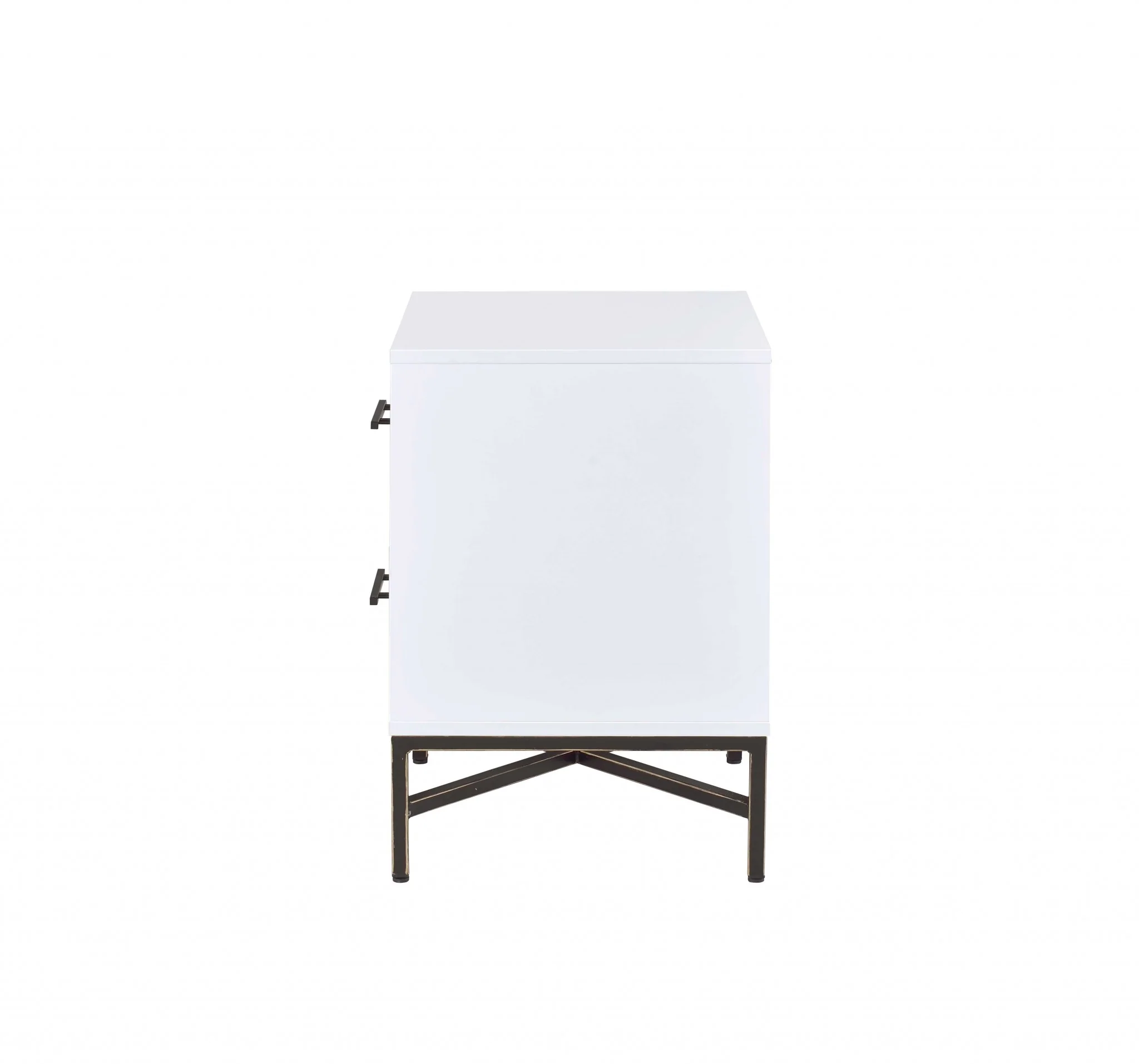 White And Black Wooden Nightstand By Homeroots - 319111 - Image 3