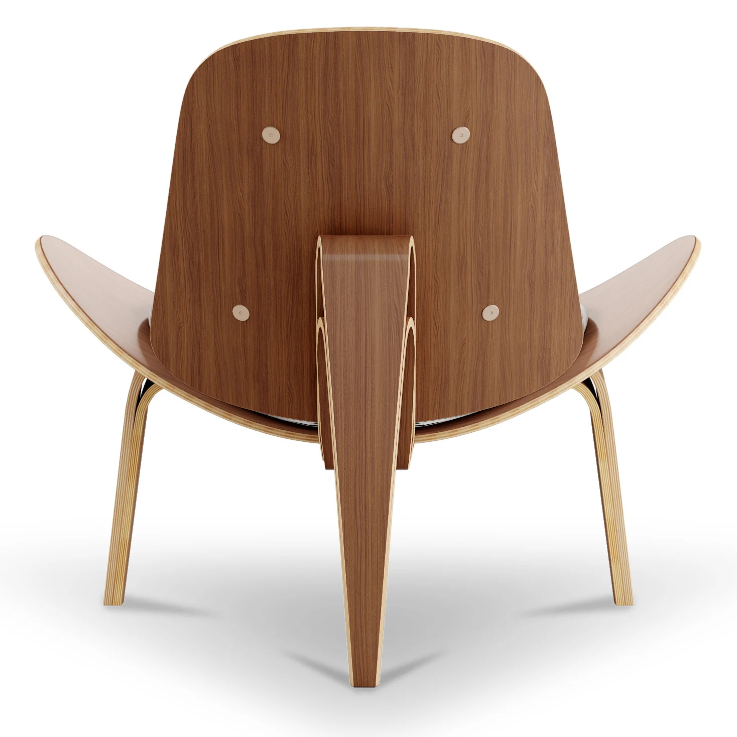 White and Brown Faux Leather Lounge Chair By Homeroots - Image 4