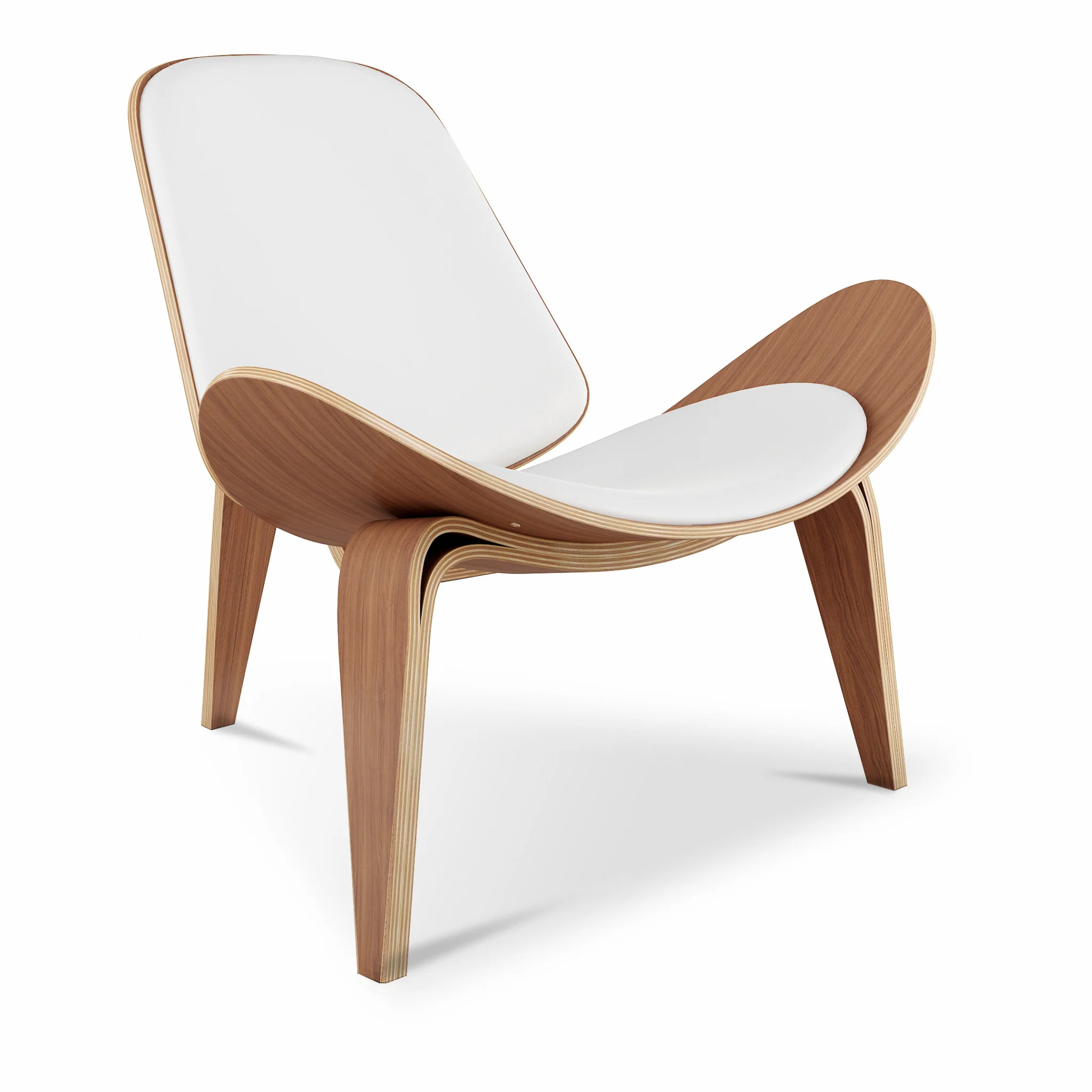 White and Brown Faux Leather Lounge Chair By Homeroots - Image 5