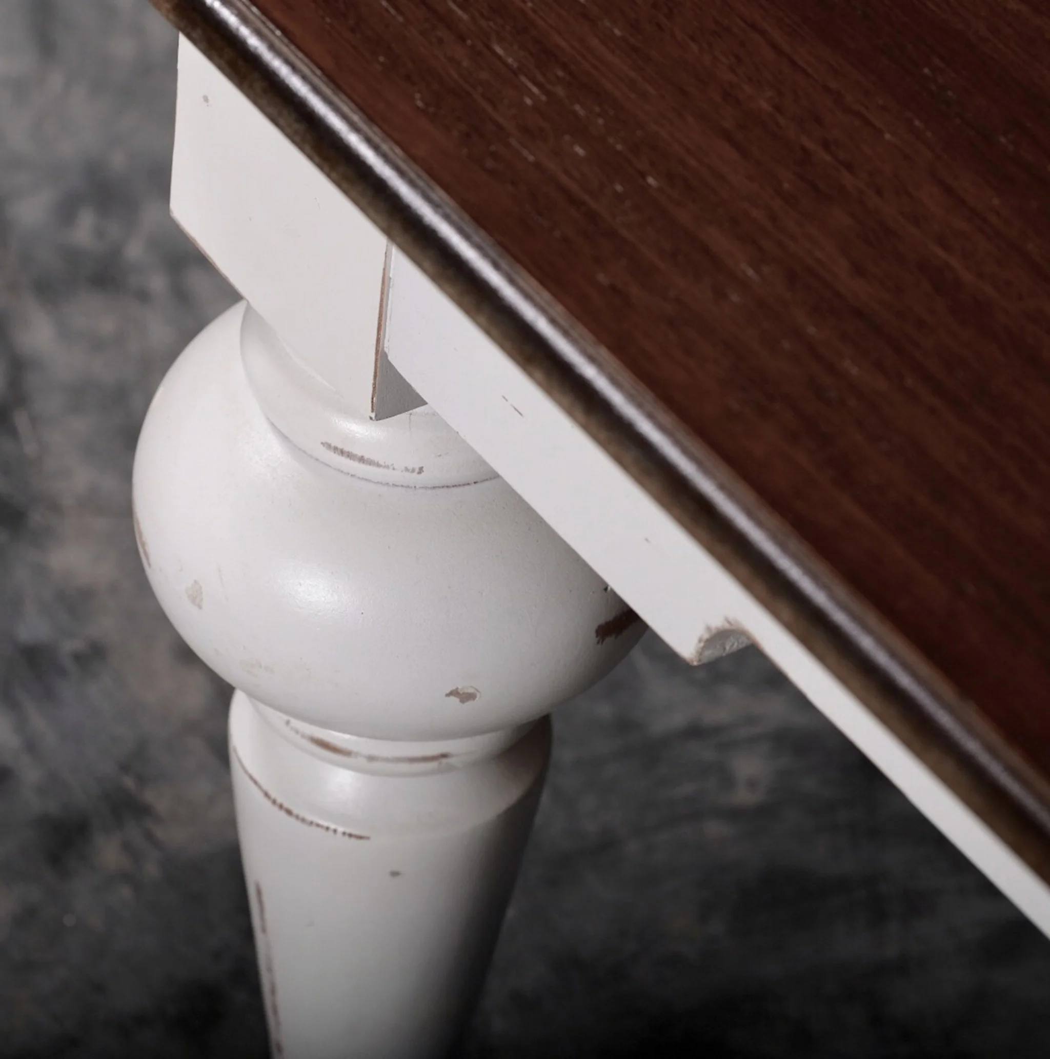 White And Dark Brown Rustic Modern Farmhouse 94" Dining Table By Homeroots - Image 7