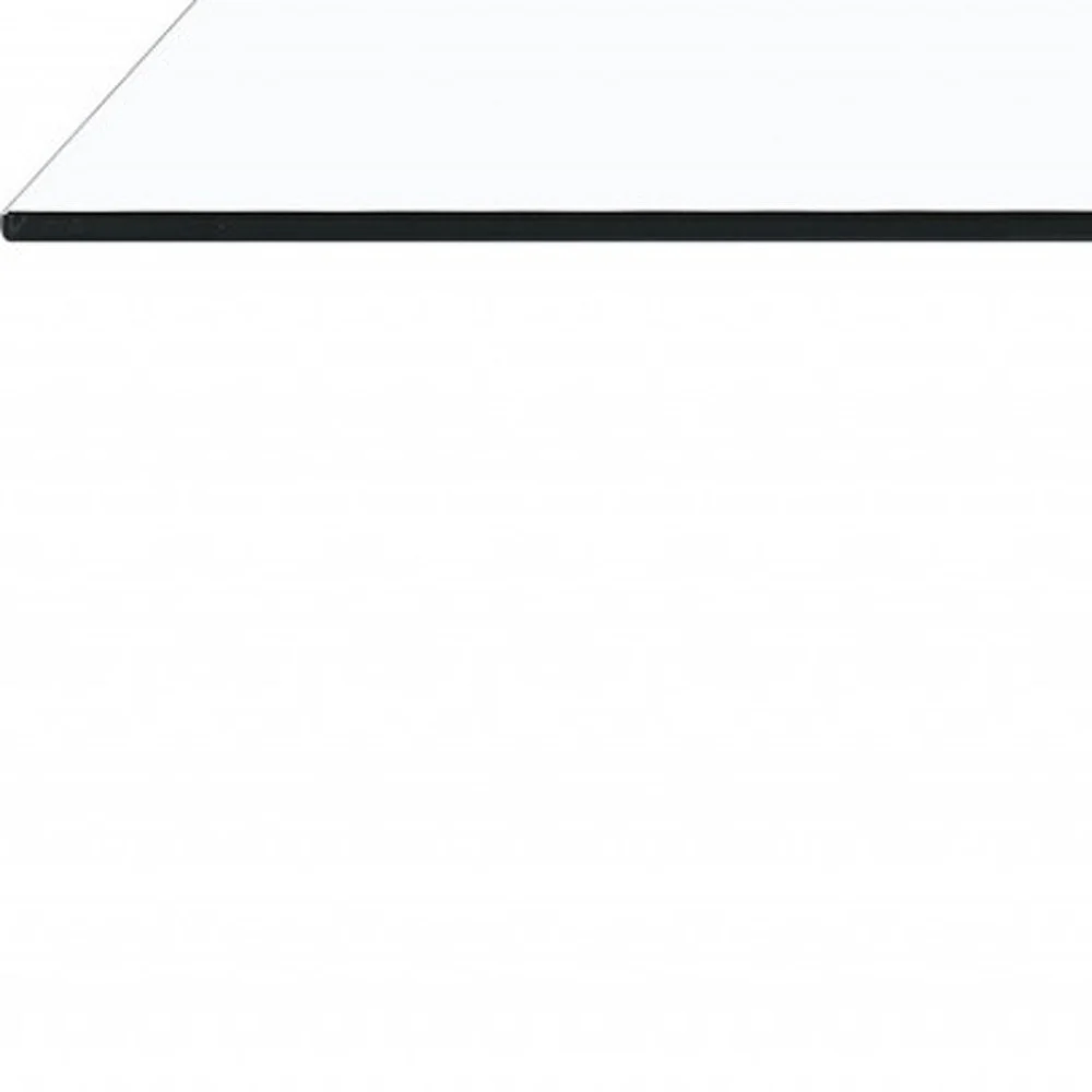 White and Dark Grey Two Tone Ultra modern Coffee Table with Glass Top By Homeroots - Image 4
