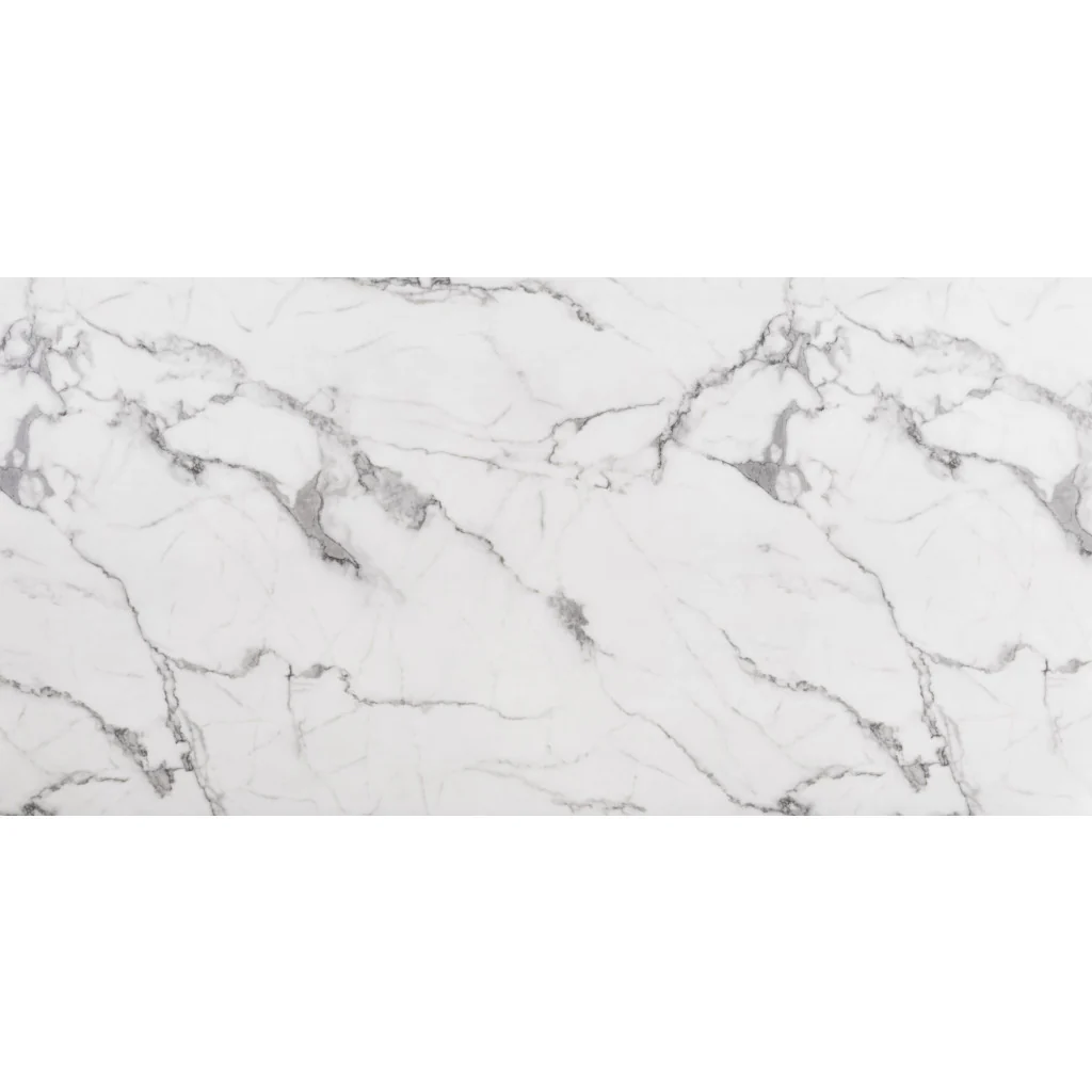 White And Gold Faux Marble And Steel Sled Base Dining Table By Homeroots - Image 5