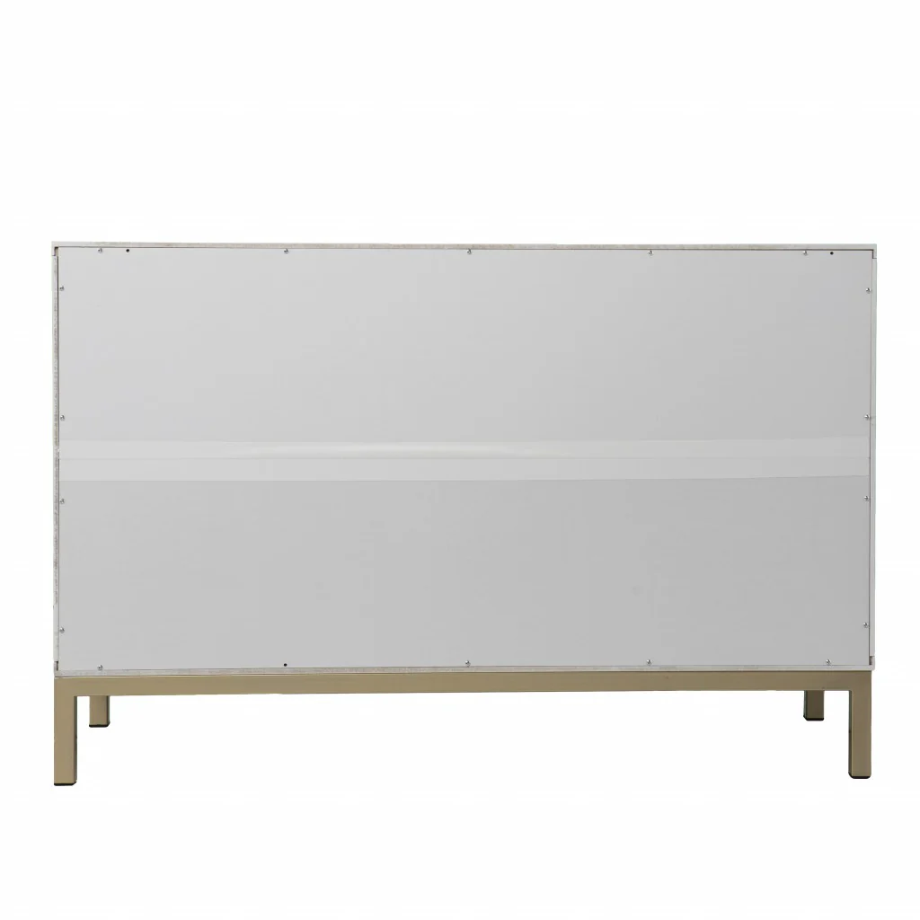 White And Gold Moroccan Dynasty Two Door Accent Cabinet By Homeroots - Image 7