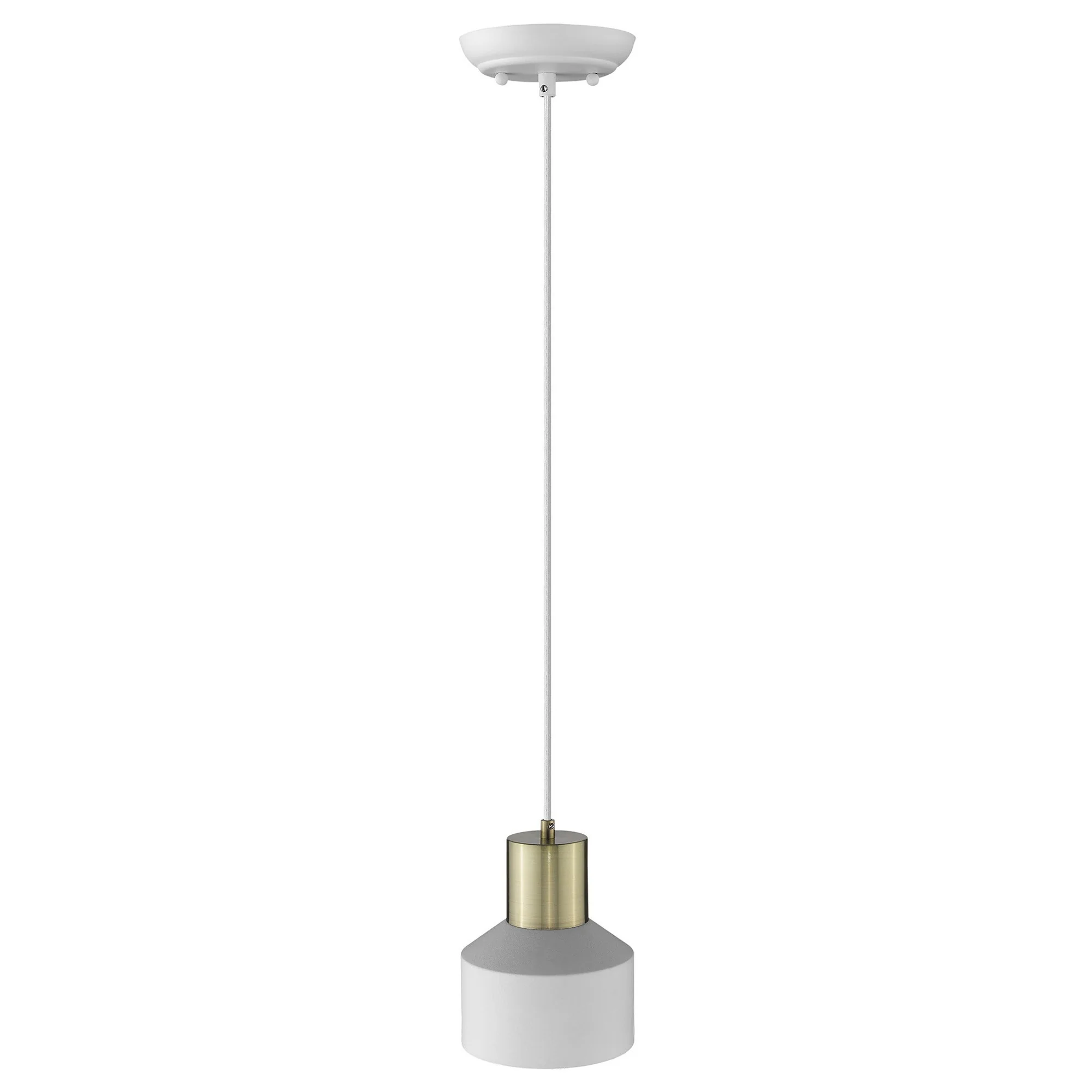 White and Gold Pendant Hanging Light By Homeroots - Image 4