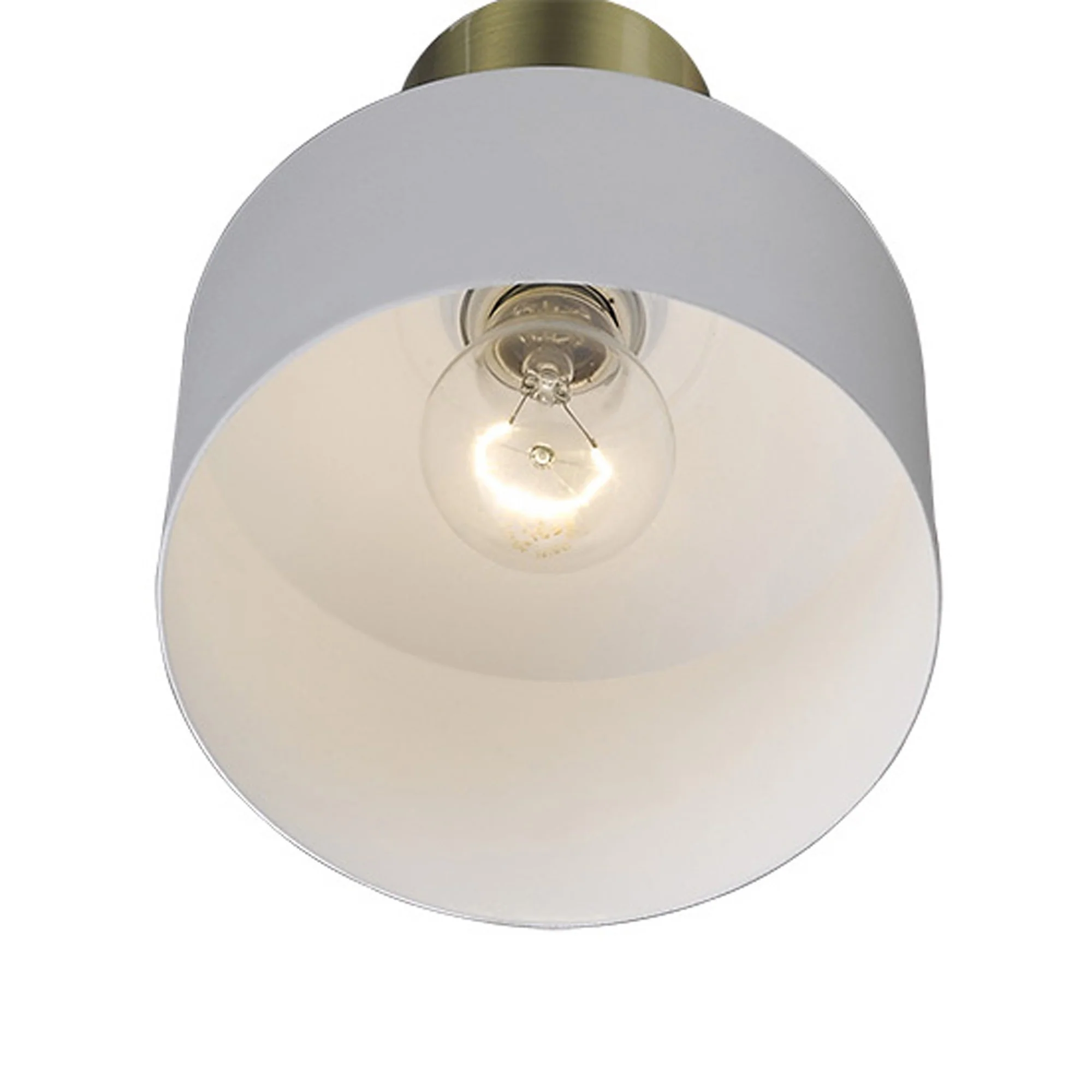 White and Gold Pendant Hanging Light By Homeroots - Image 5