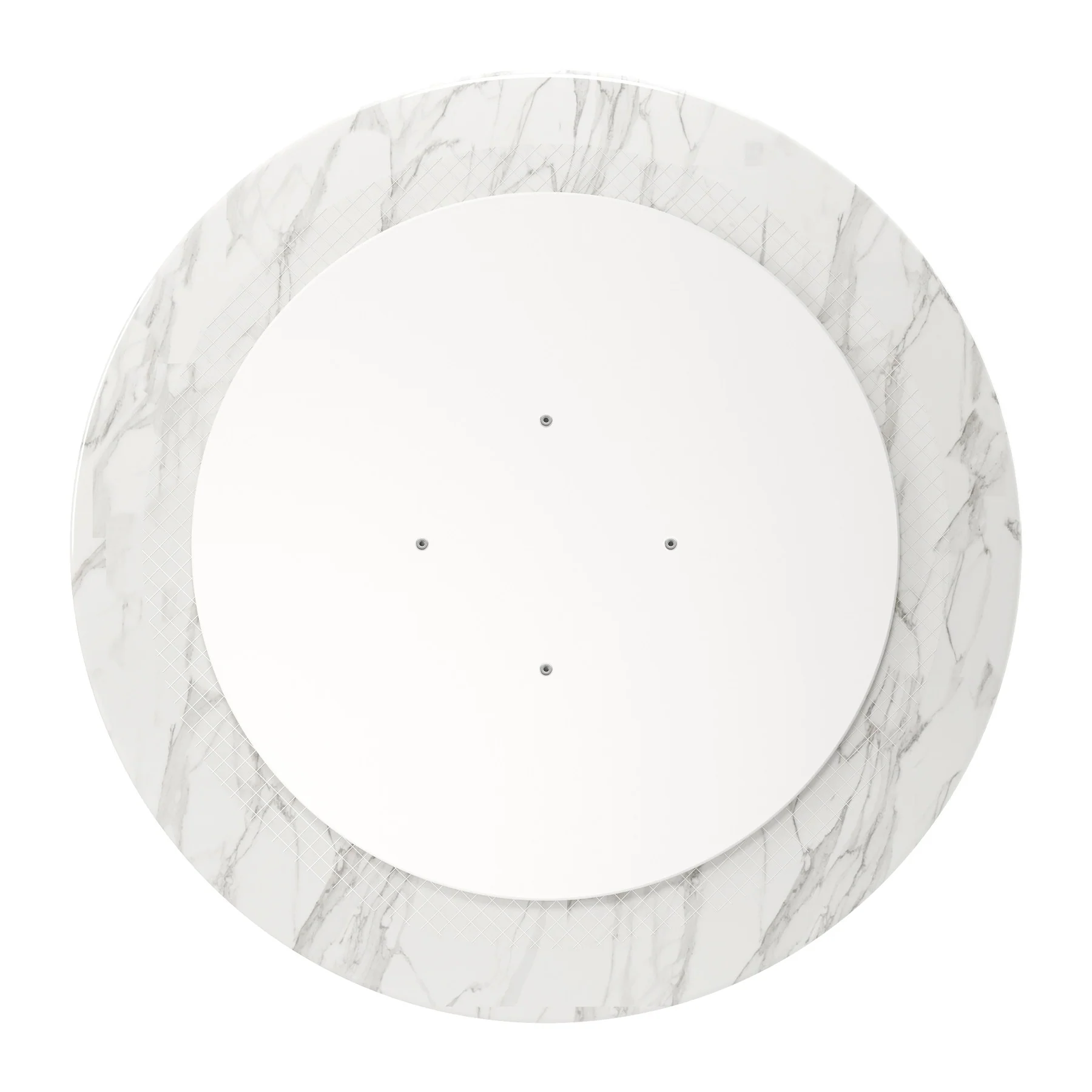 White And Gold Rounded Marble And Metal Pedestal Base Dining Table By Homeroots - Image 4