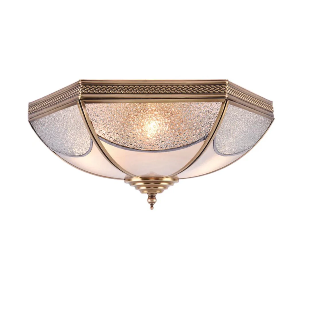 White and Gold Traditional Hexagon Ceiling Light Fixture By Homeroots - Image 7