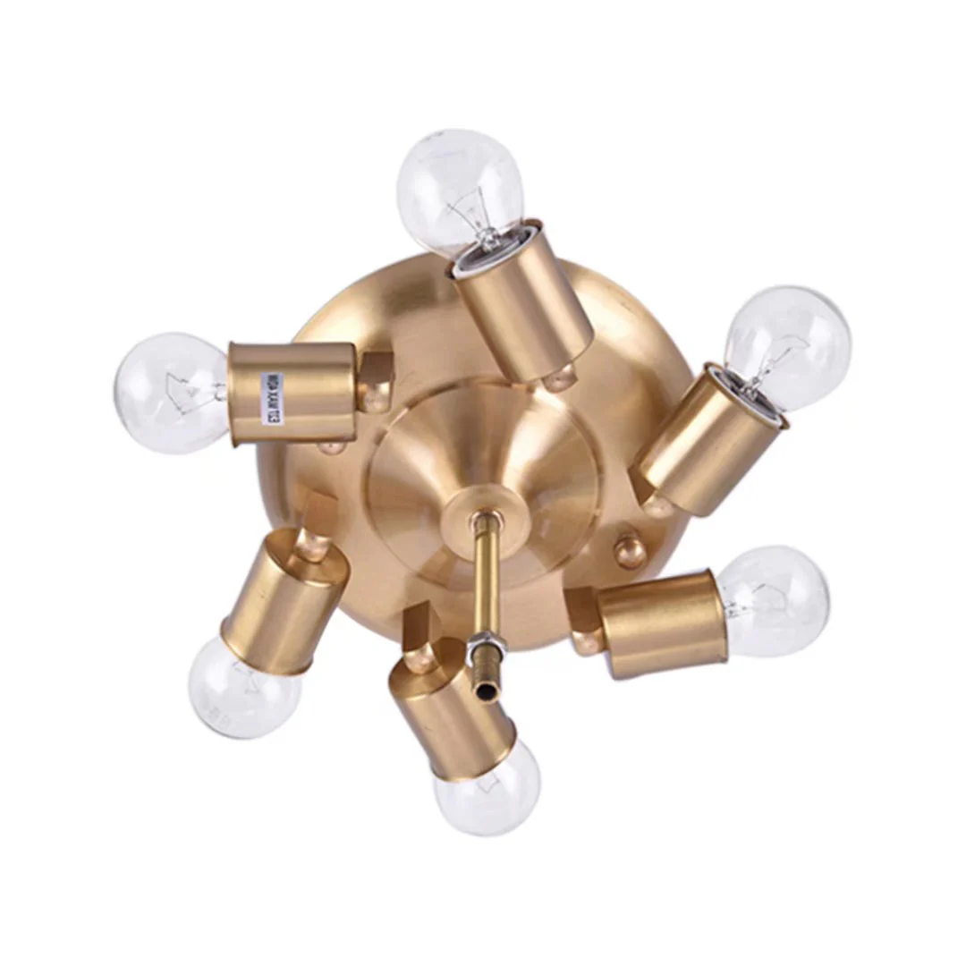 White and Gold Traditional Hexagon Ceiling Light Fixture By Homeroots - Image 8