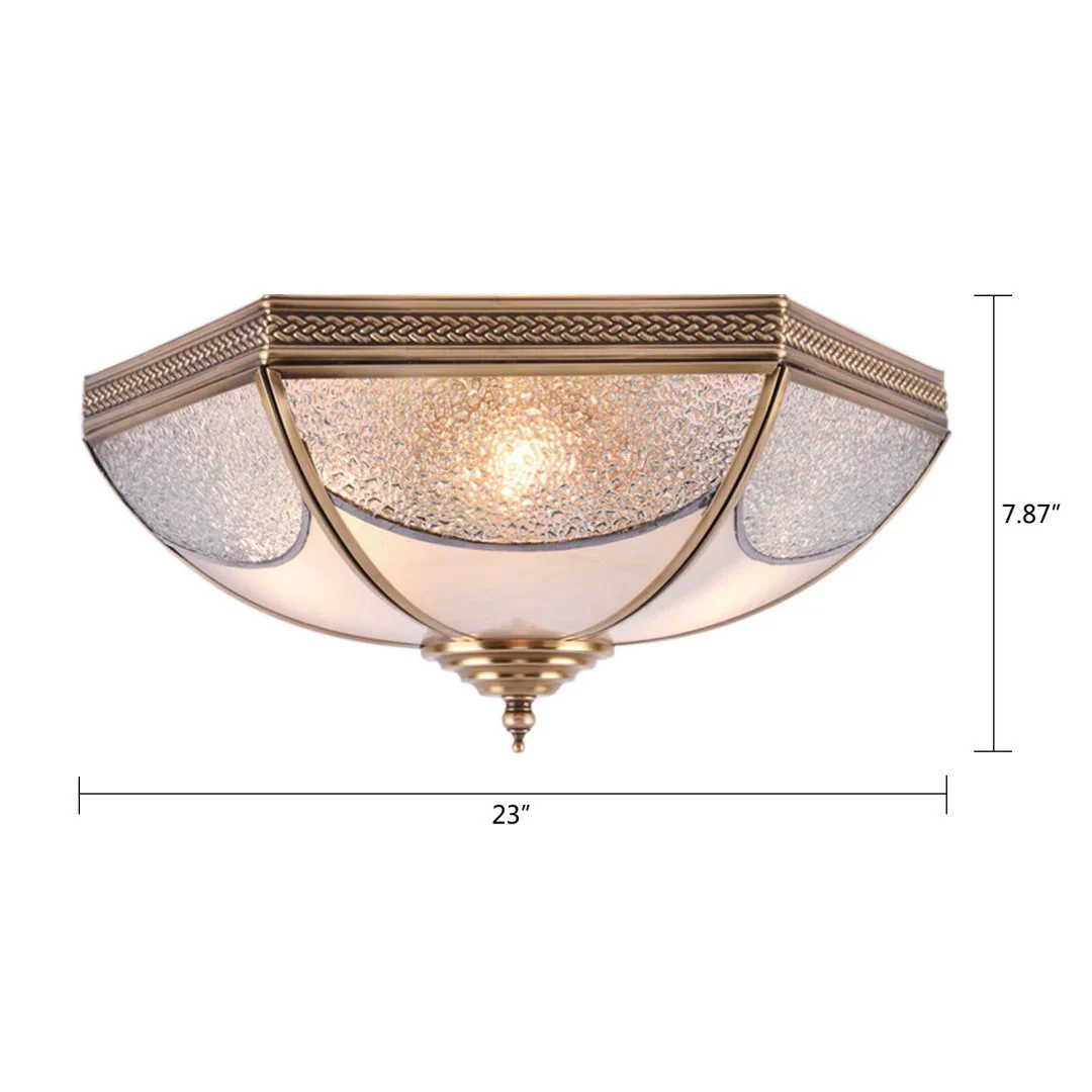 White and Gold Traditional Hexagon Ceiling Light Fixture By Homeroots - Image 9