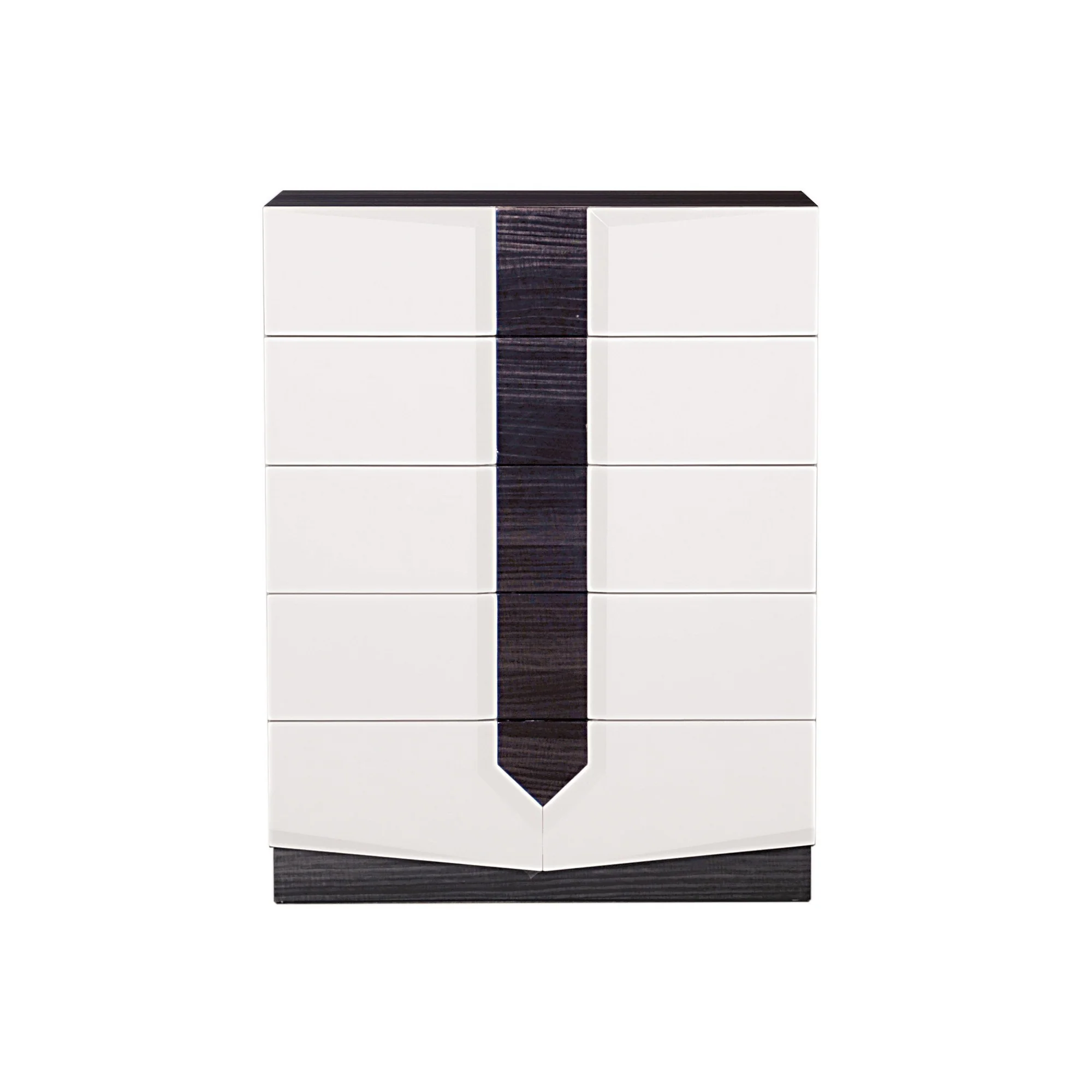 White And Grey Chest With 5 Drawer By Homeroots - Image 2