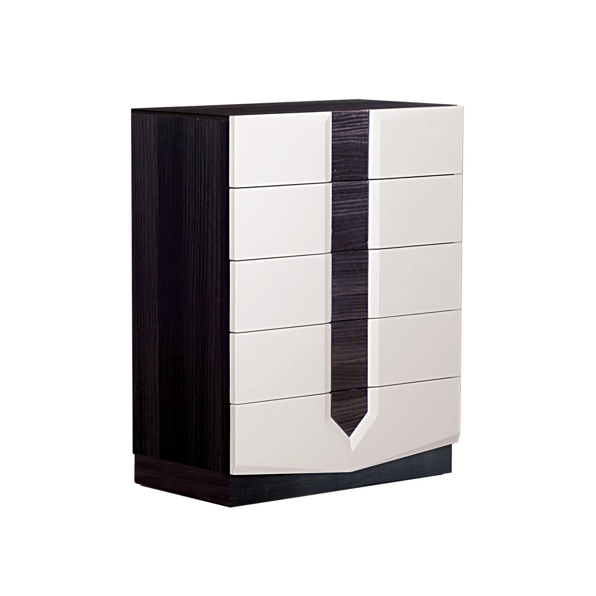 White And Grey Chest With 5 Drawer By Homeroots - Image 3