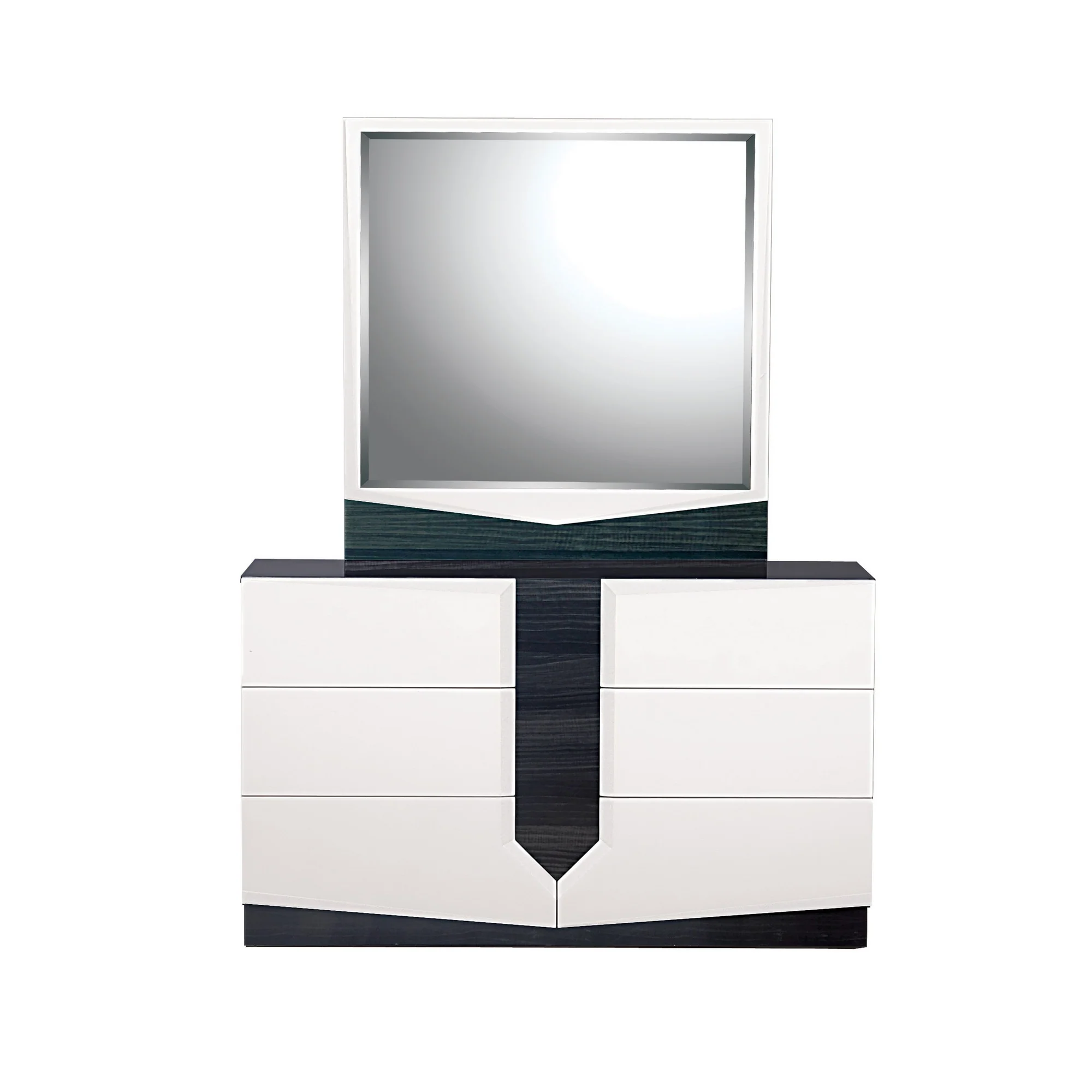 White And Grey Dresser With 6 Drawer By Homeroots - Image 2