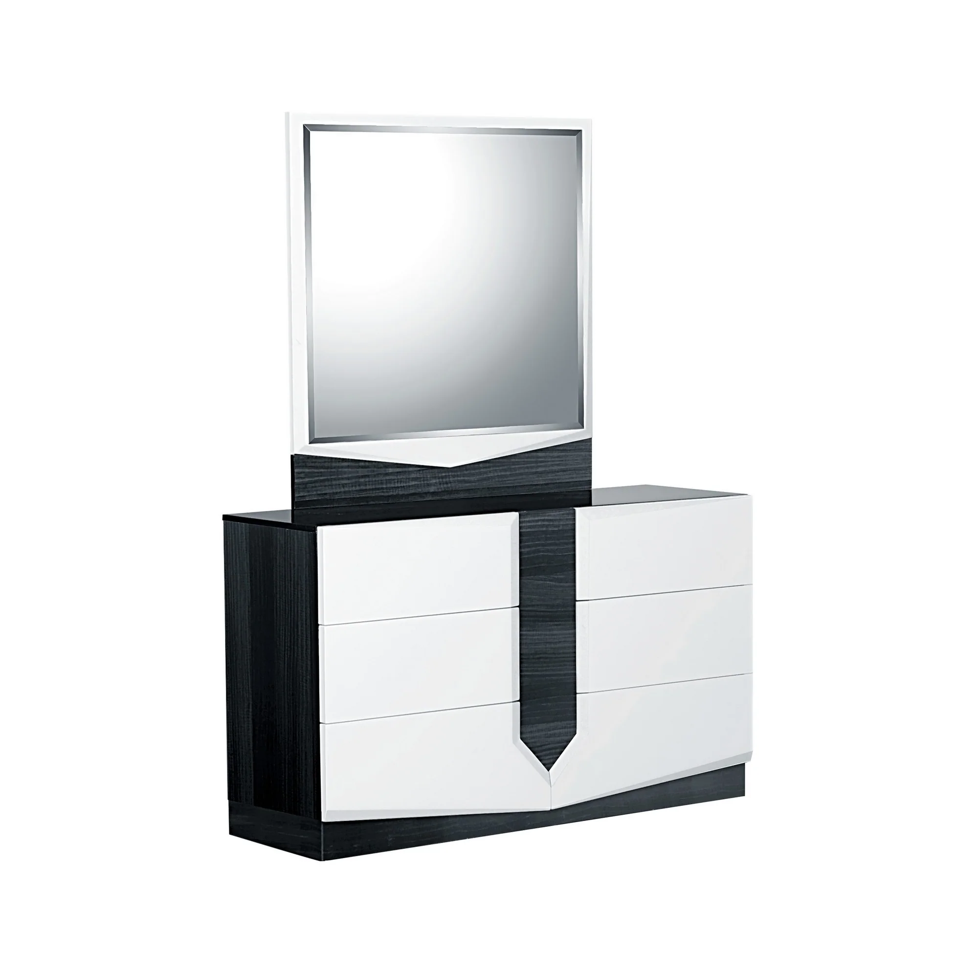 White And Grey Dresser With 6 Drawer By Homeroots - Image 3