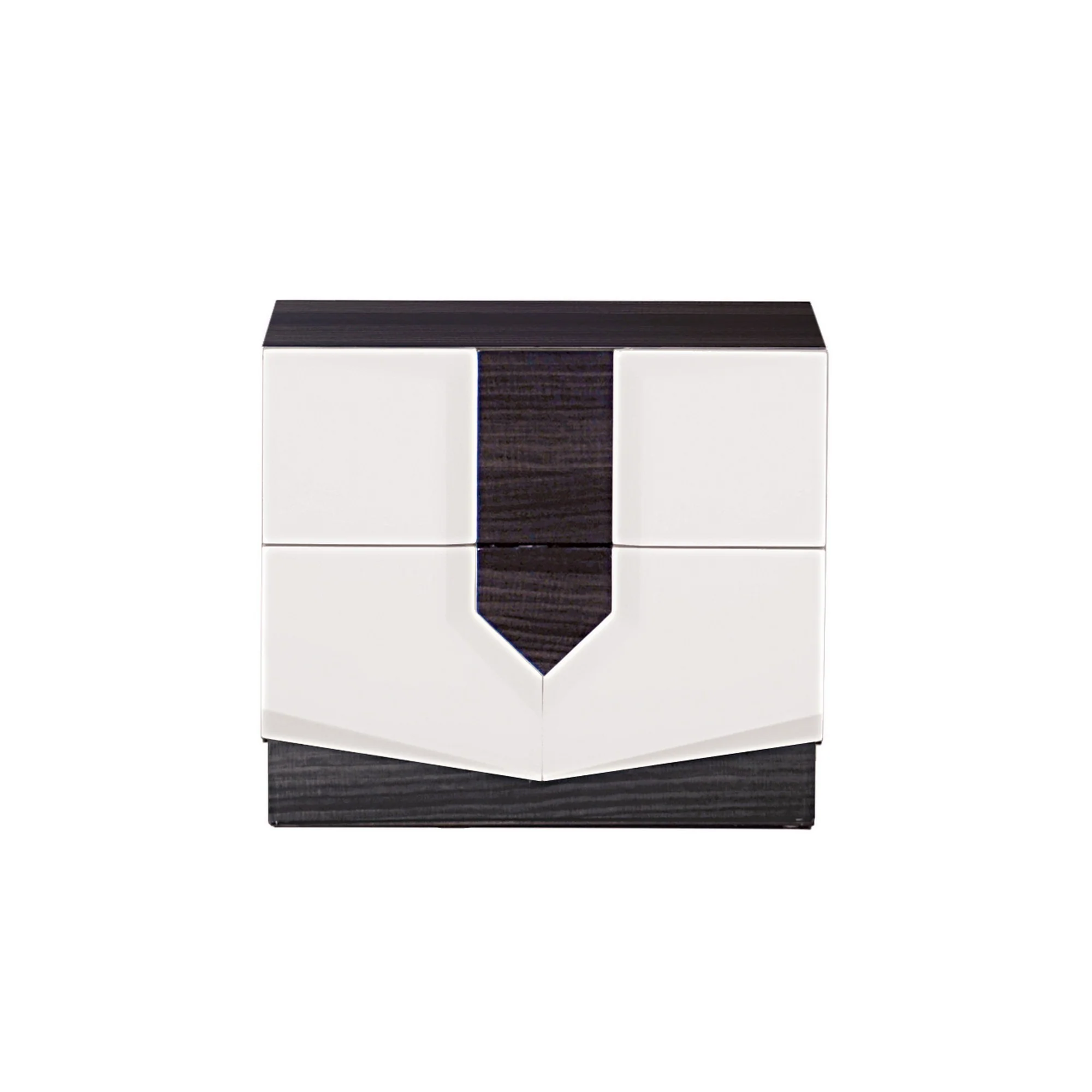 White And Grey Nightstand With 2 Drawer By Homeroots - Image 3