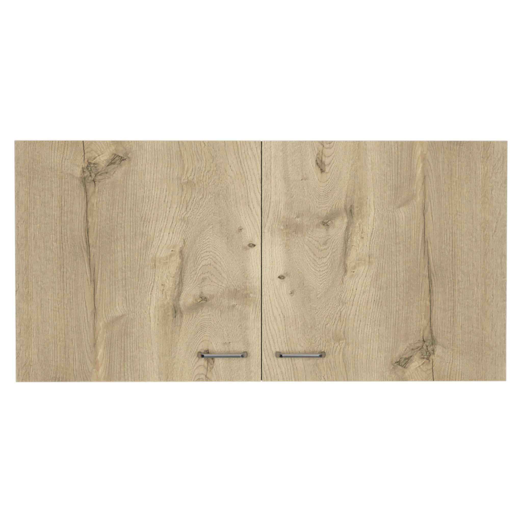 White And Light Oak Standard Accent Cabinet With One Shelf By Homeroots - Image 2