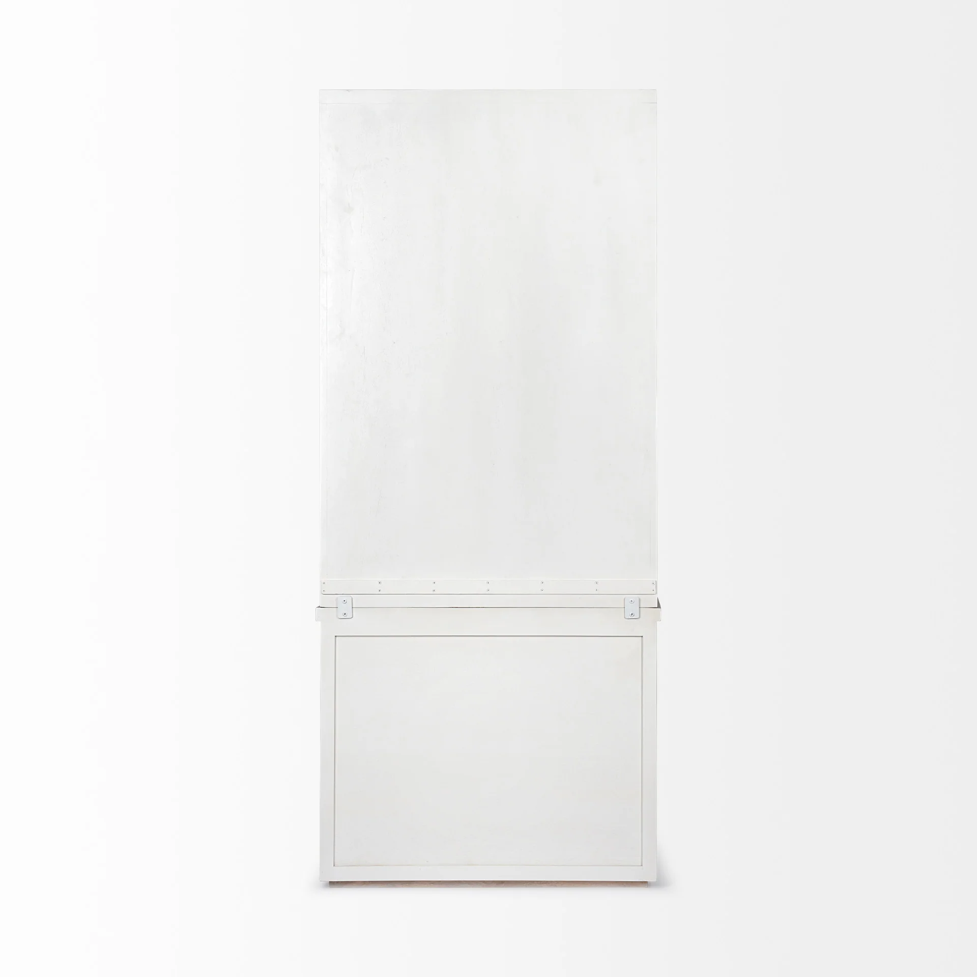White and Medium Brown Wood Shelving Unit with 3 Shelves By Homeroots - Image 4